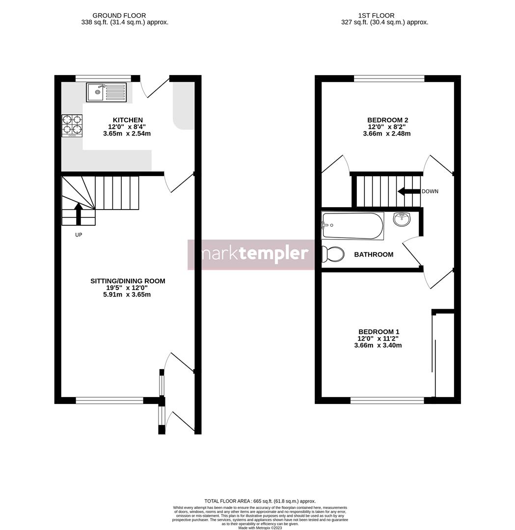 Yeolands Drive, Clevedon BS21, 2 bedroom terraced house for sale