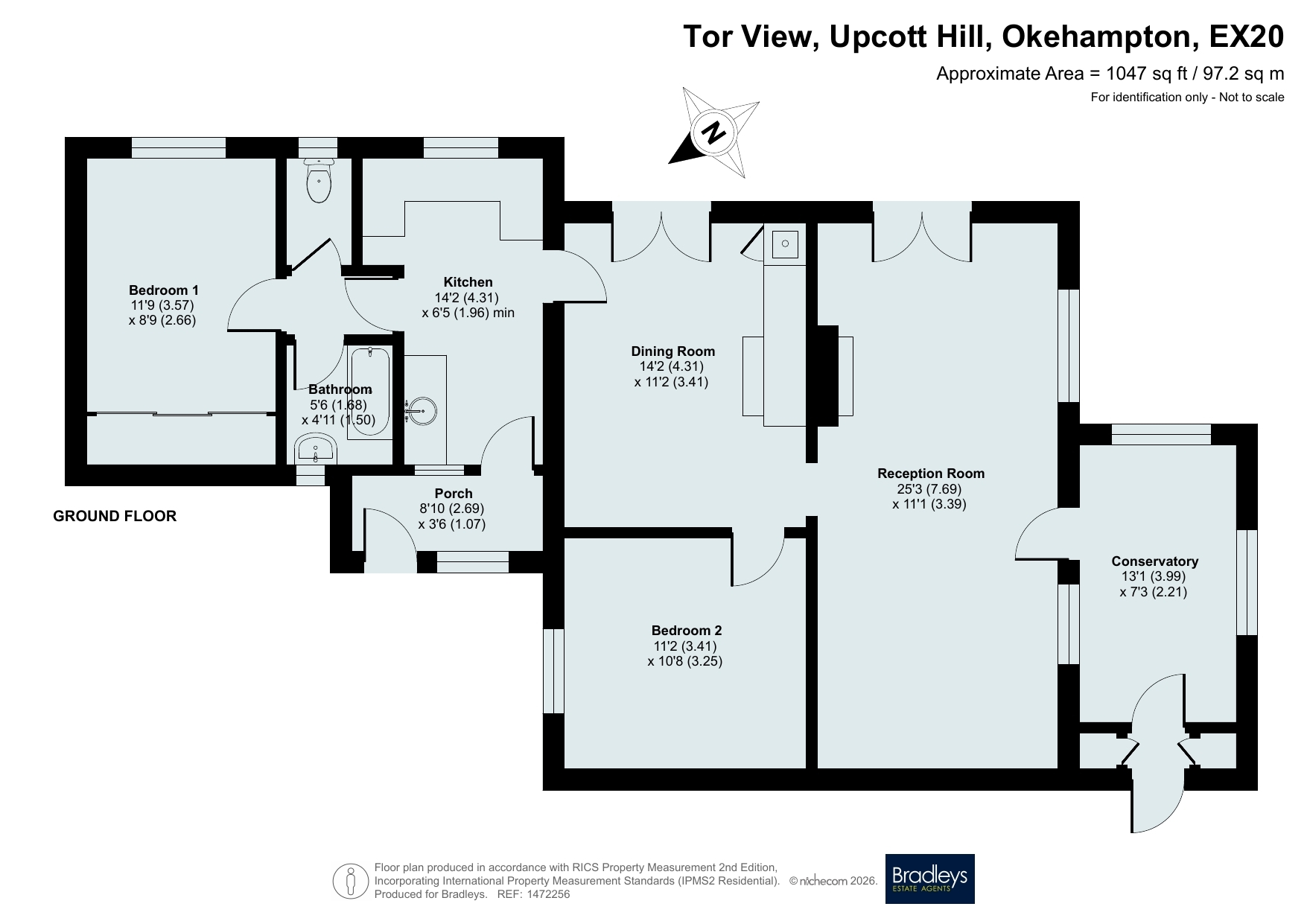 Tor View,, Upcott Hill, Devon floorplan