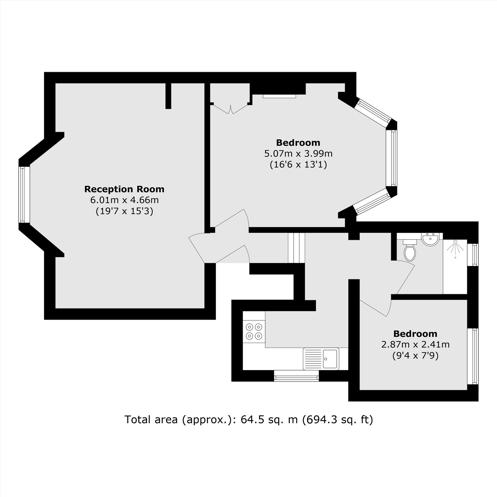 Flat B, 14, Thane Villas, LONDON floorplan