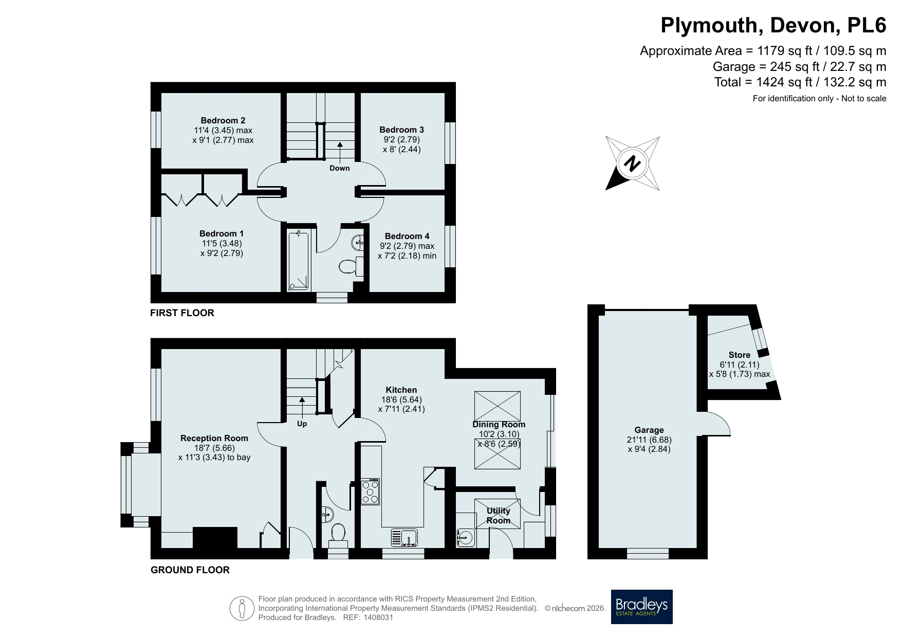 22, Colston Close, Devon floorplan