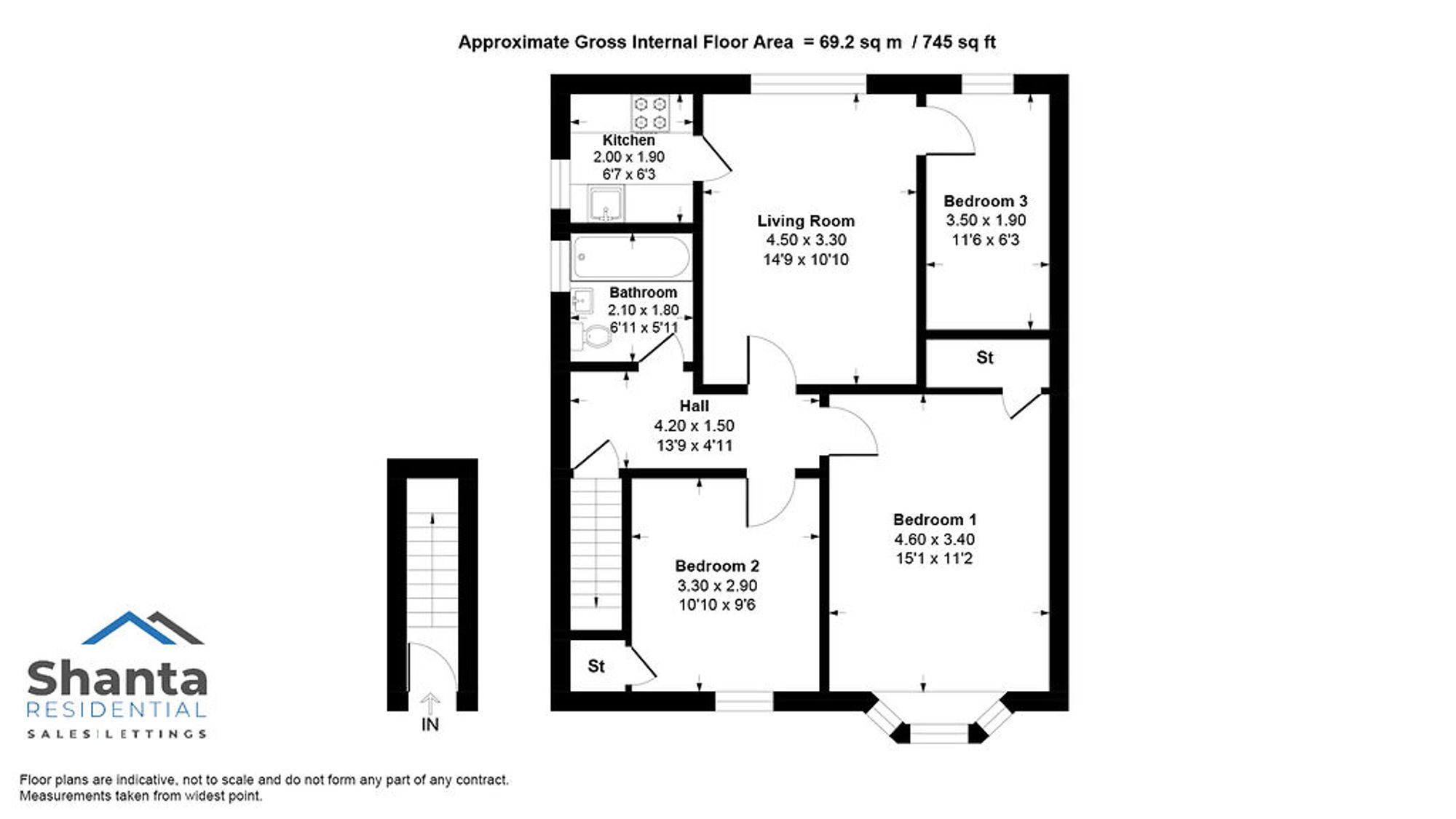 56 Croftside Avenue, Croftfoot floorplan