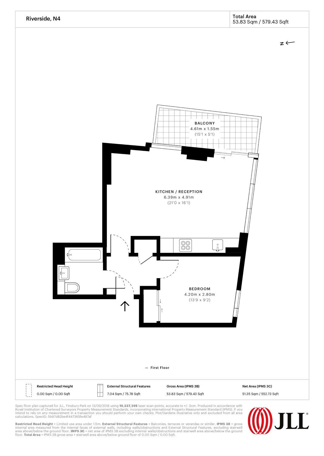 1 Bedrooms Flat for sale in Riverside Apartments, Goodchild Road, London N4