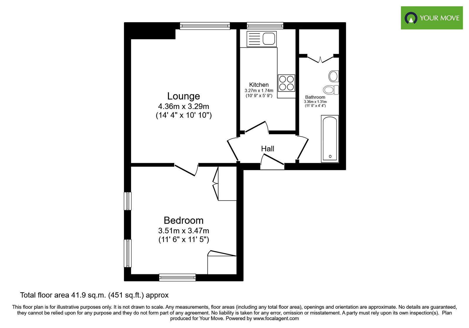 Flat D, 9, Normanton Avenue, Bognor Regis floorplan