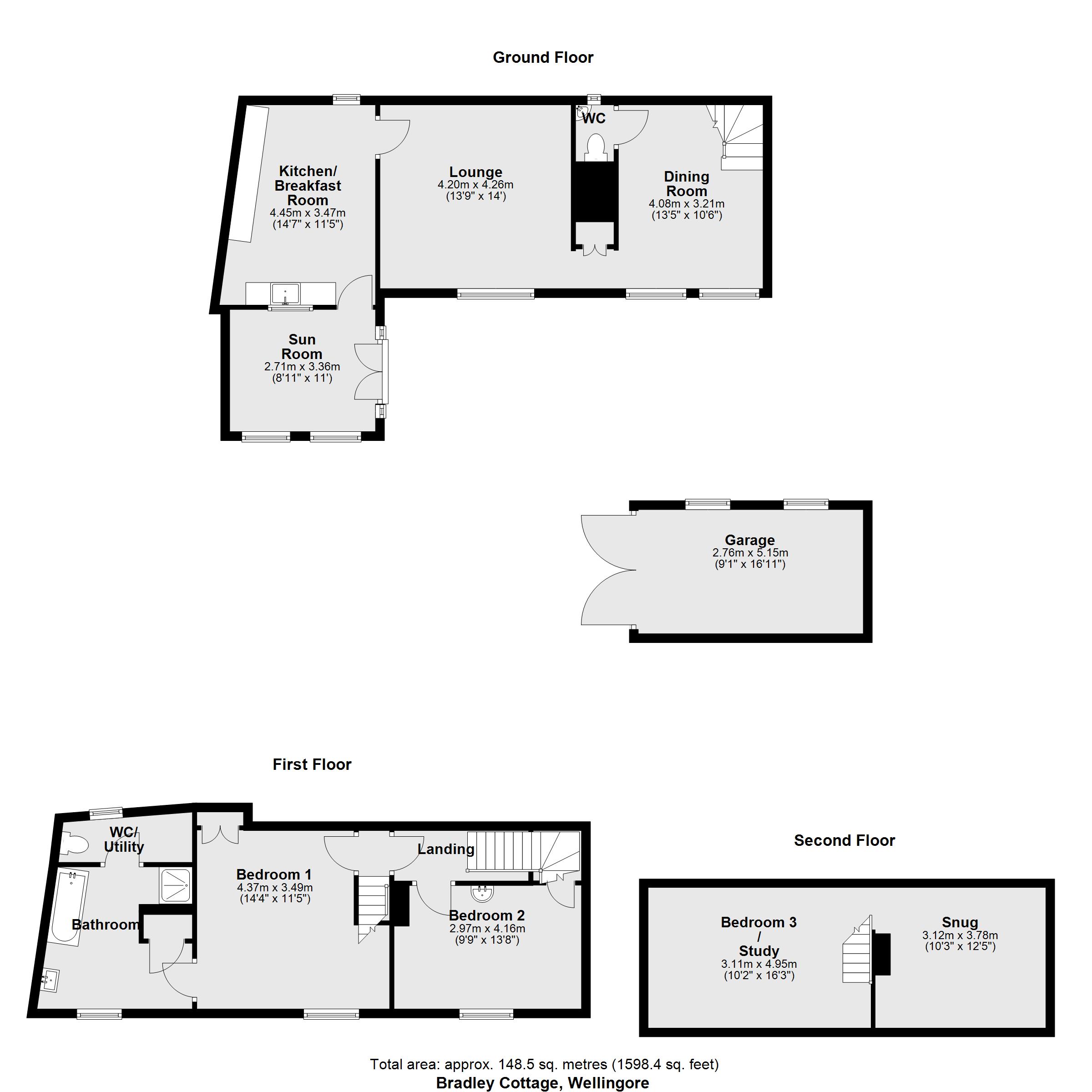 Barley Cottage, Cliff Road, Lincoln floorplan