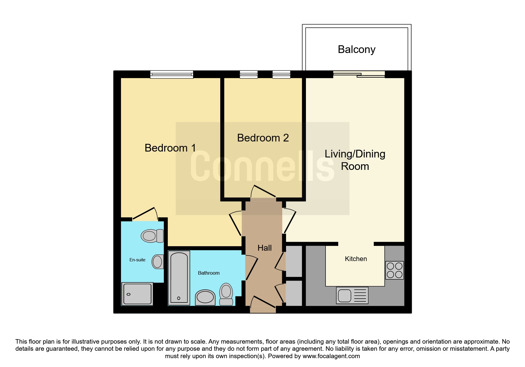 Flat 67, Howlands Court, Commonwealth Drive, Crawley floorplan