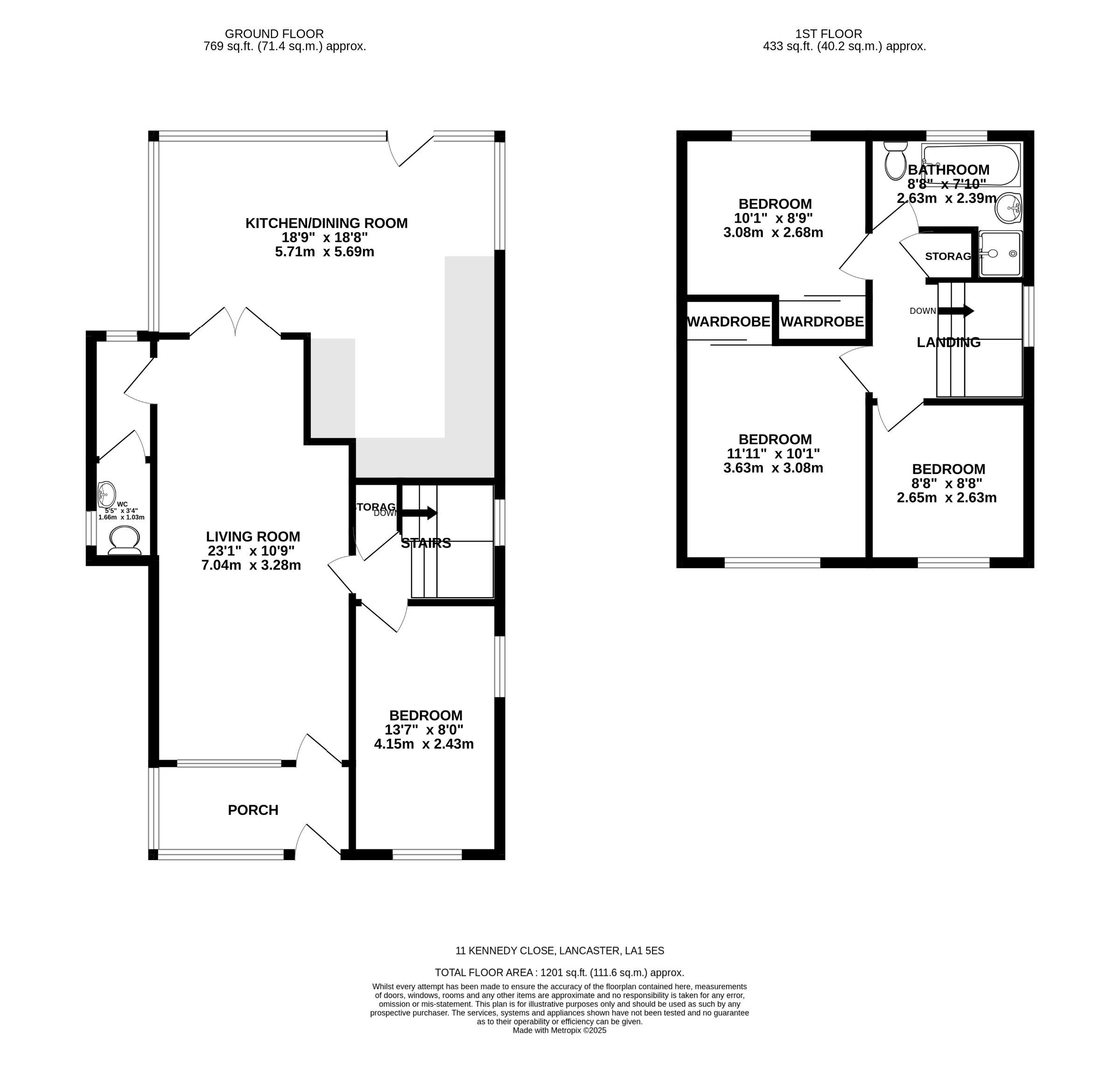 11 Kennedy Close, Lancaster floorplan