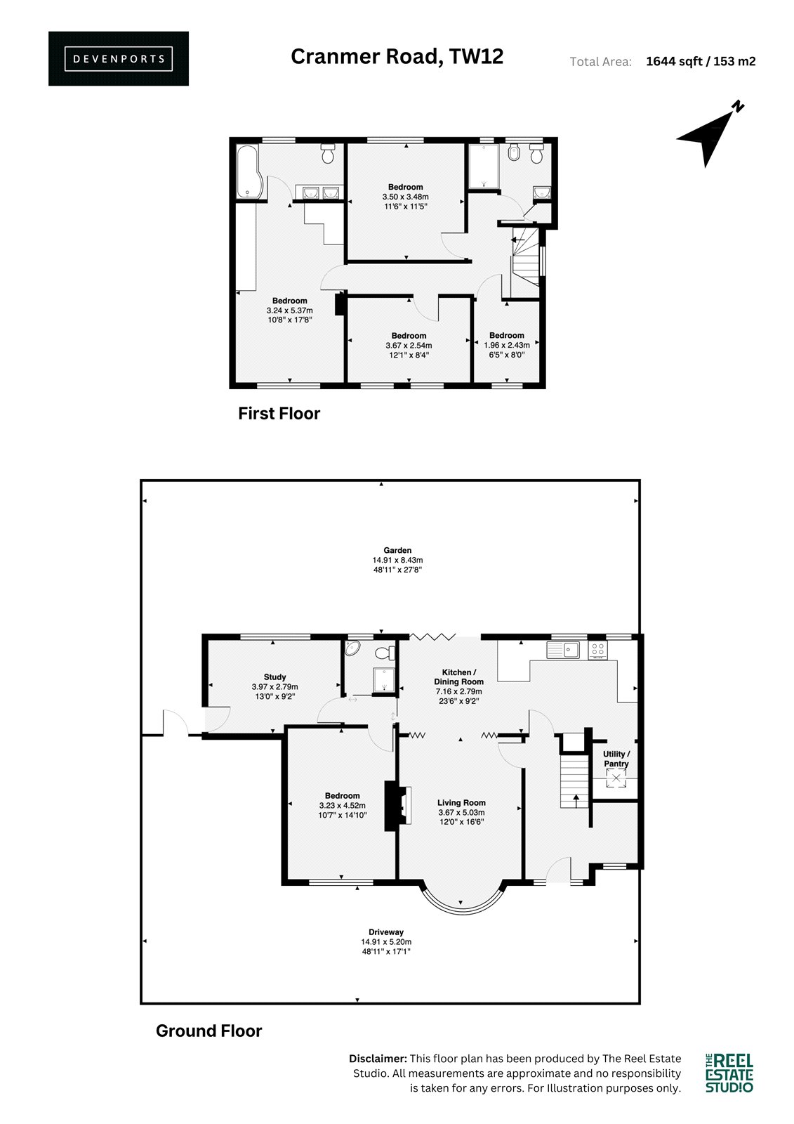 37, Cranmer Road, Hampton floorplan