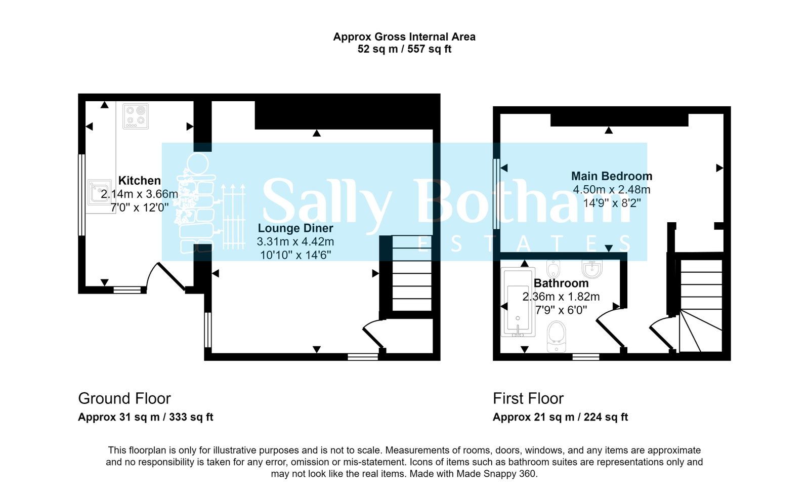 81, Yeoman Street, Matlock floorplan