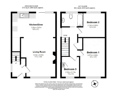 13, Hayward Close, Deal floorplan