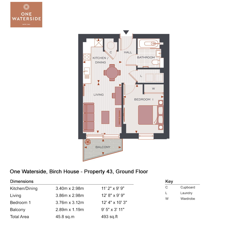 43, Bath, ba2 3ft, Bath floorplan