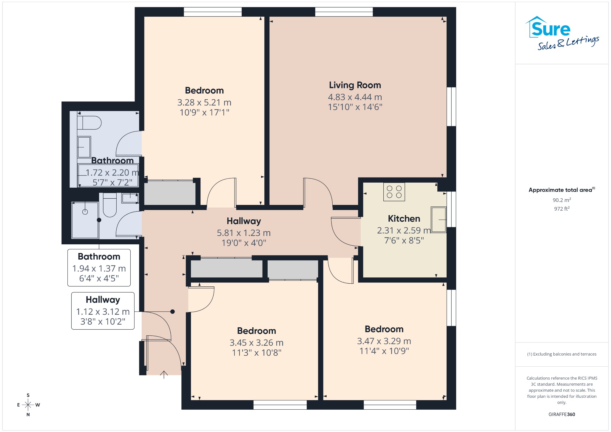 Flat 3, The Granary  Flat 3, The Granary, Riverbank, Hemel Hempstead floorplan