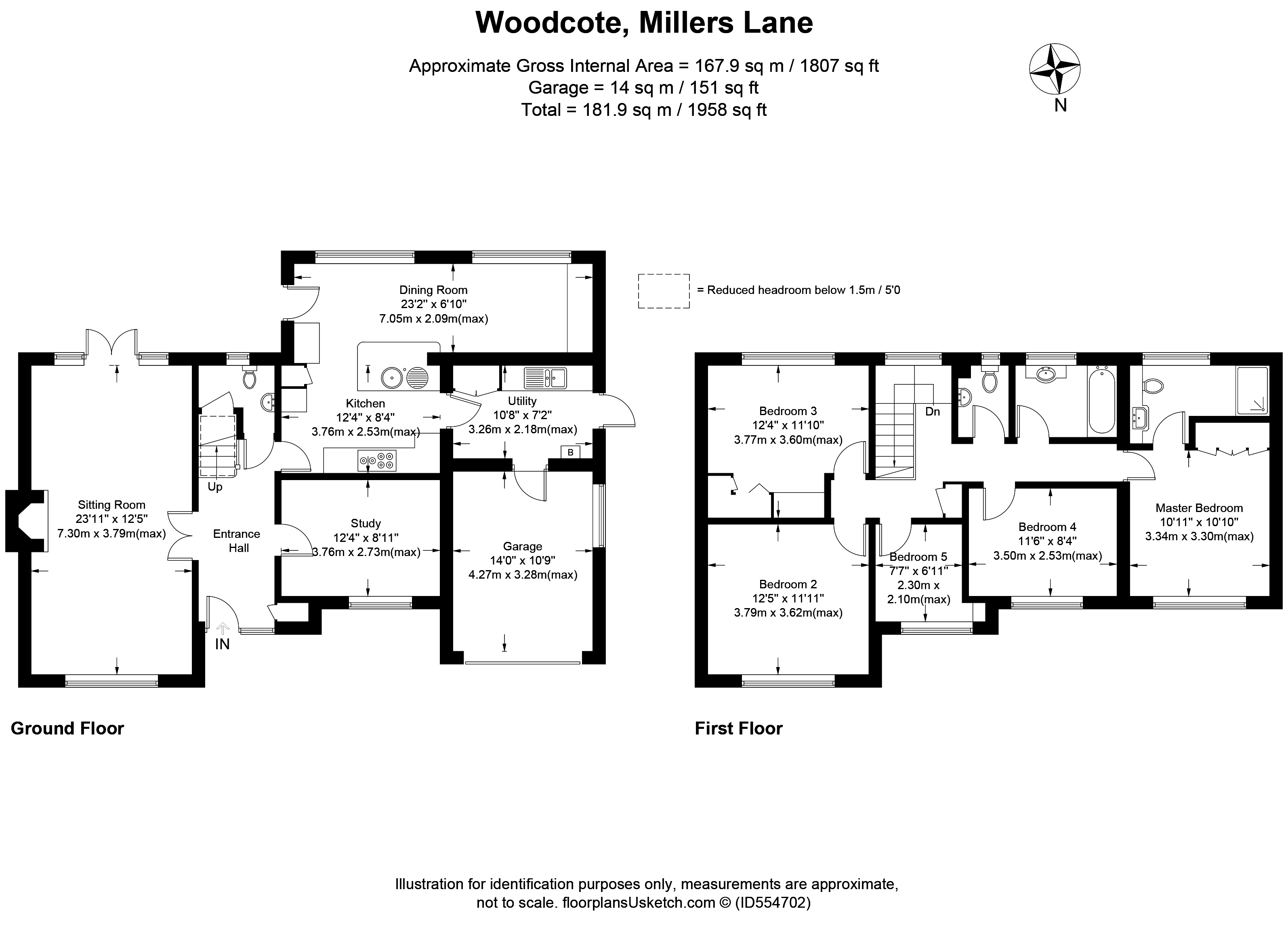 5 Bedrooms Detached house for sale in Millers Lane, Outwood, Redhill RH1