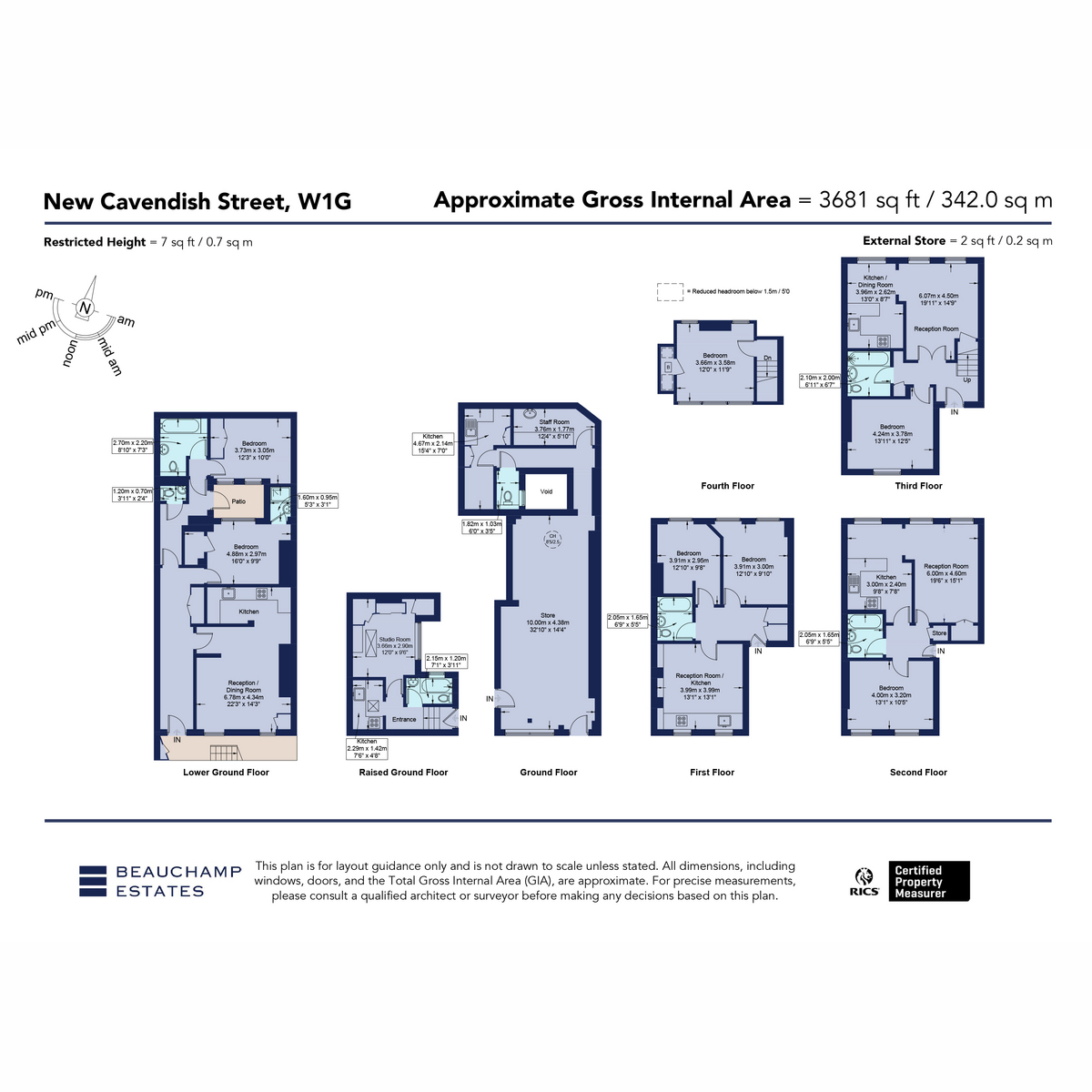 Flat 1-5, 45, New Cavendish Street, London floorplan
