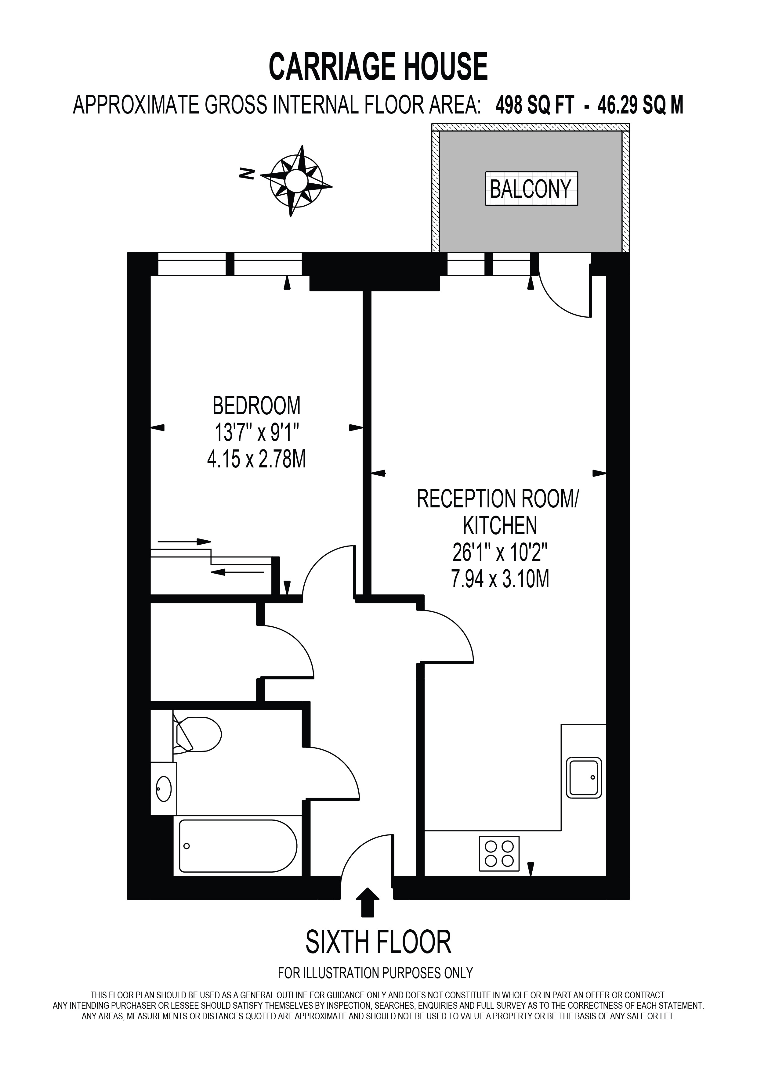 Apartment 36 Carriage House 10, City North Place, London floorplan