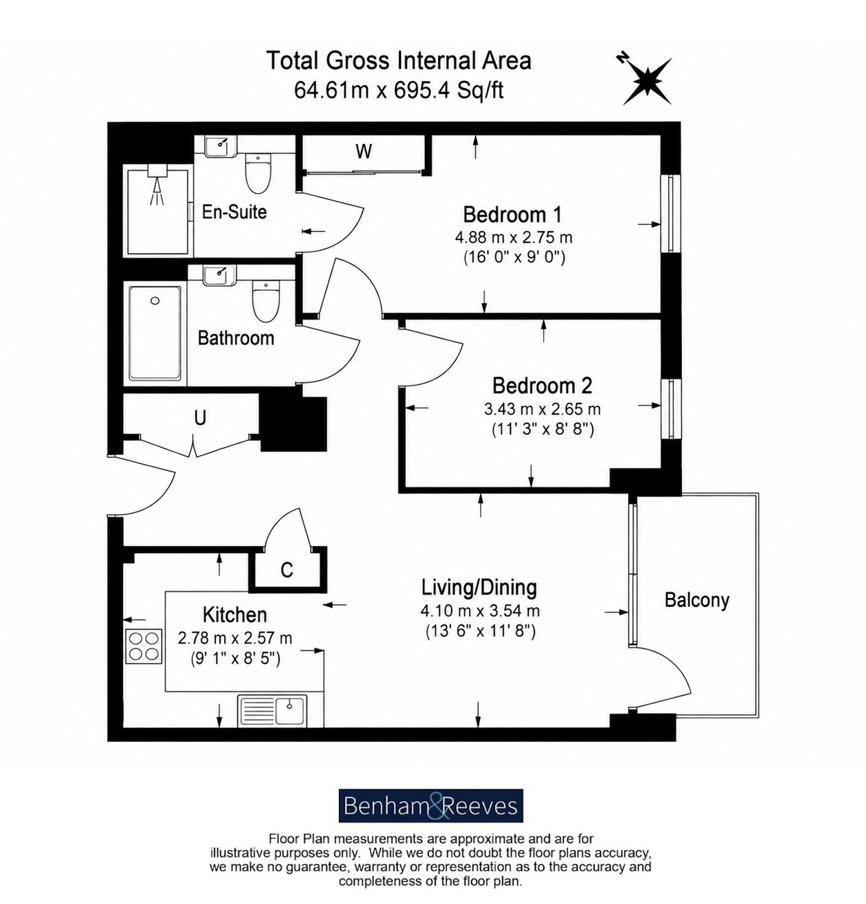 Flat 54 Beeley House,, 4 Mary Neuner Road, London floorplan