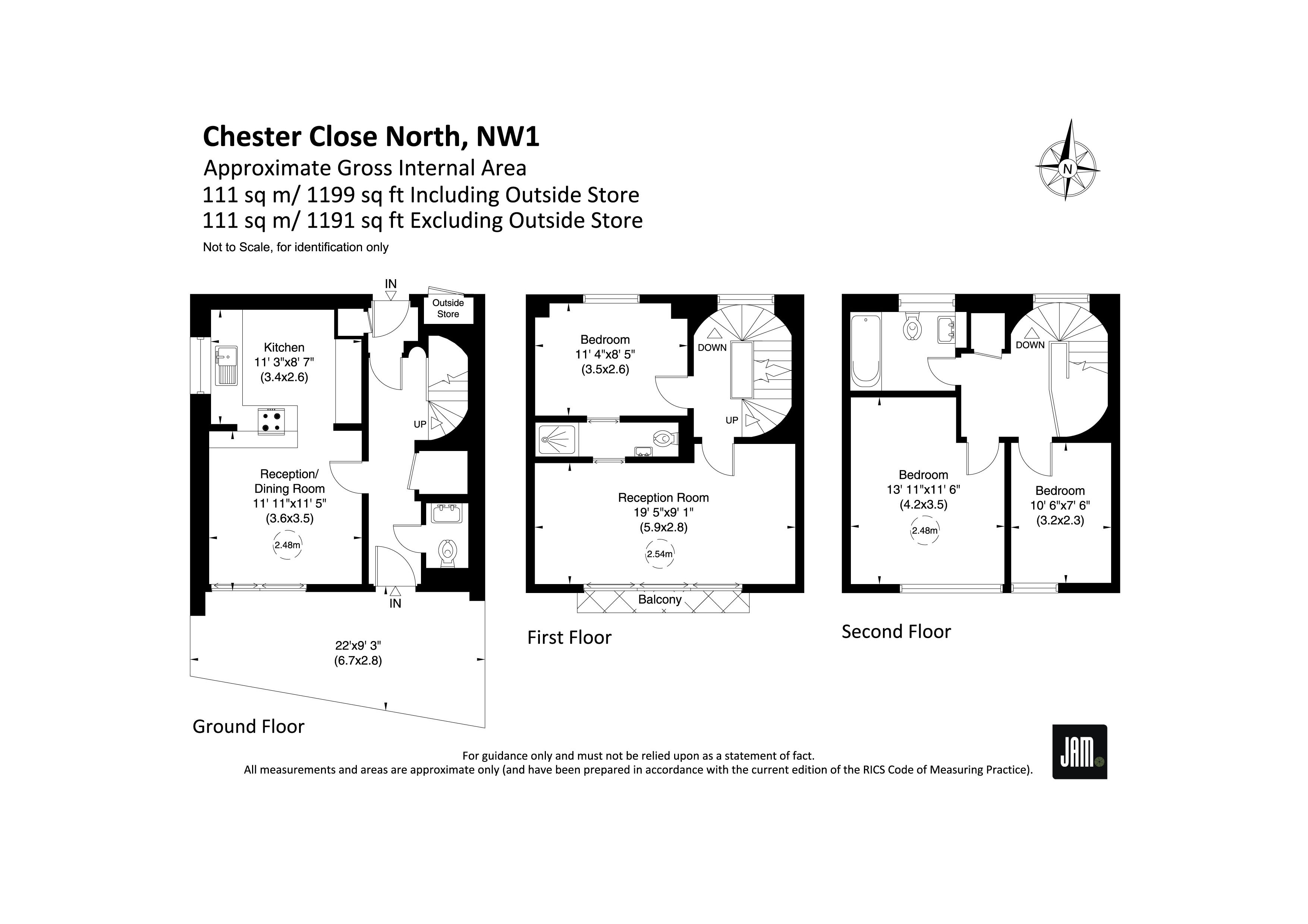 44, Chester Close North, London floorplan