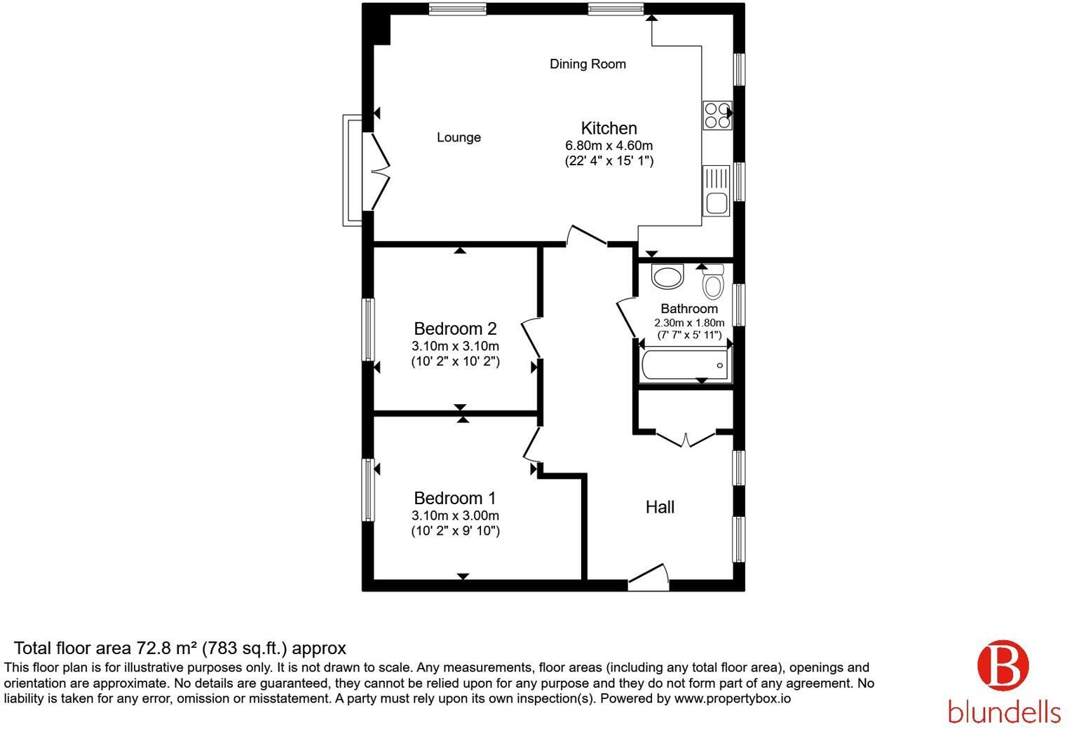 Apartment 4,14A, Sussex Road, Sheffield floorplan