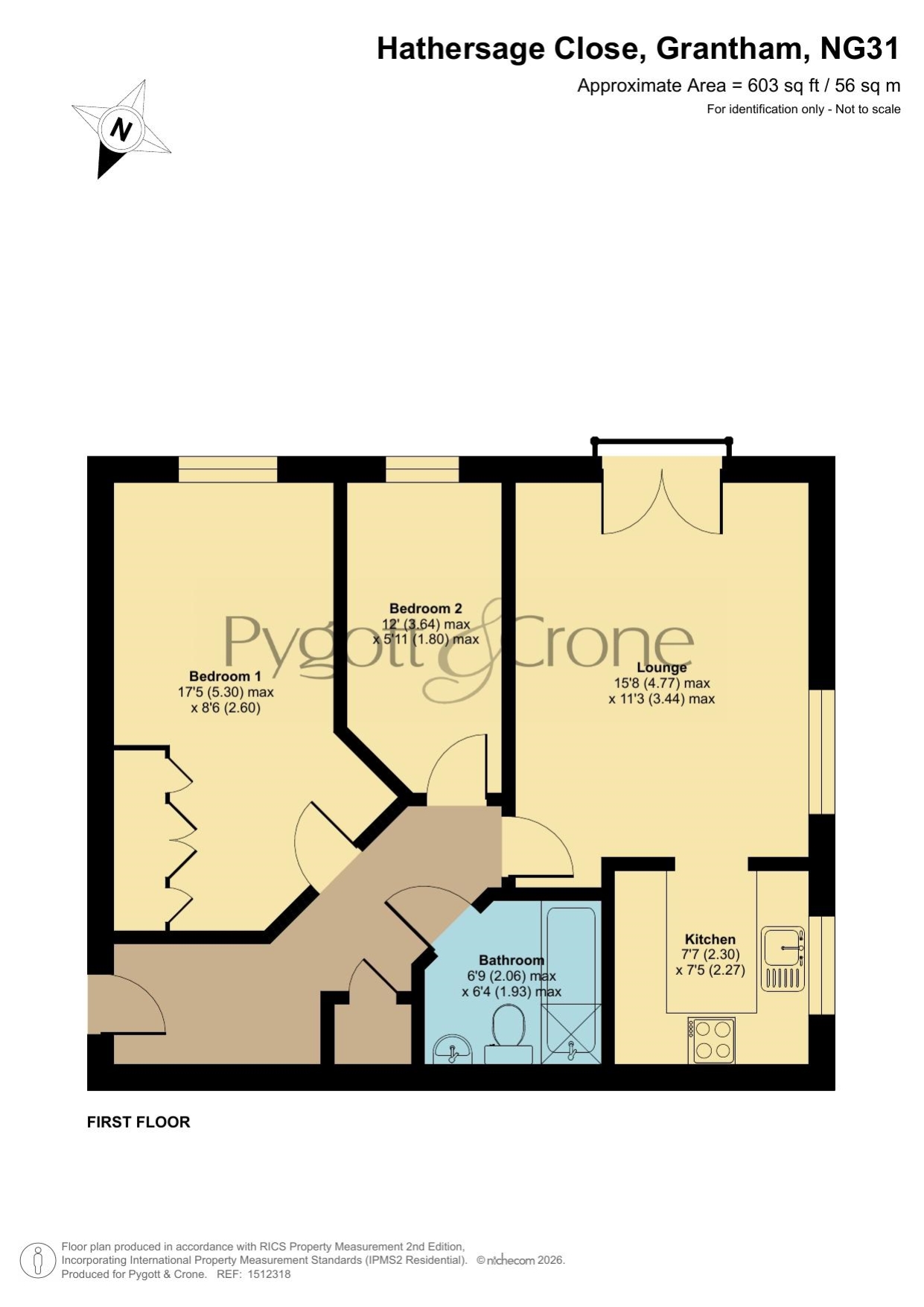 57, Hathersage Close, Grantham floorplan