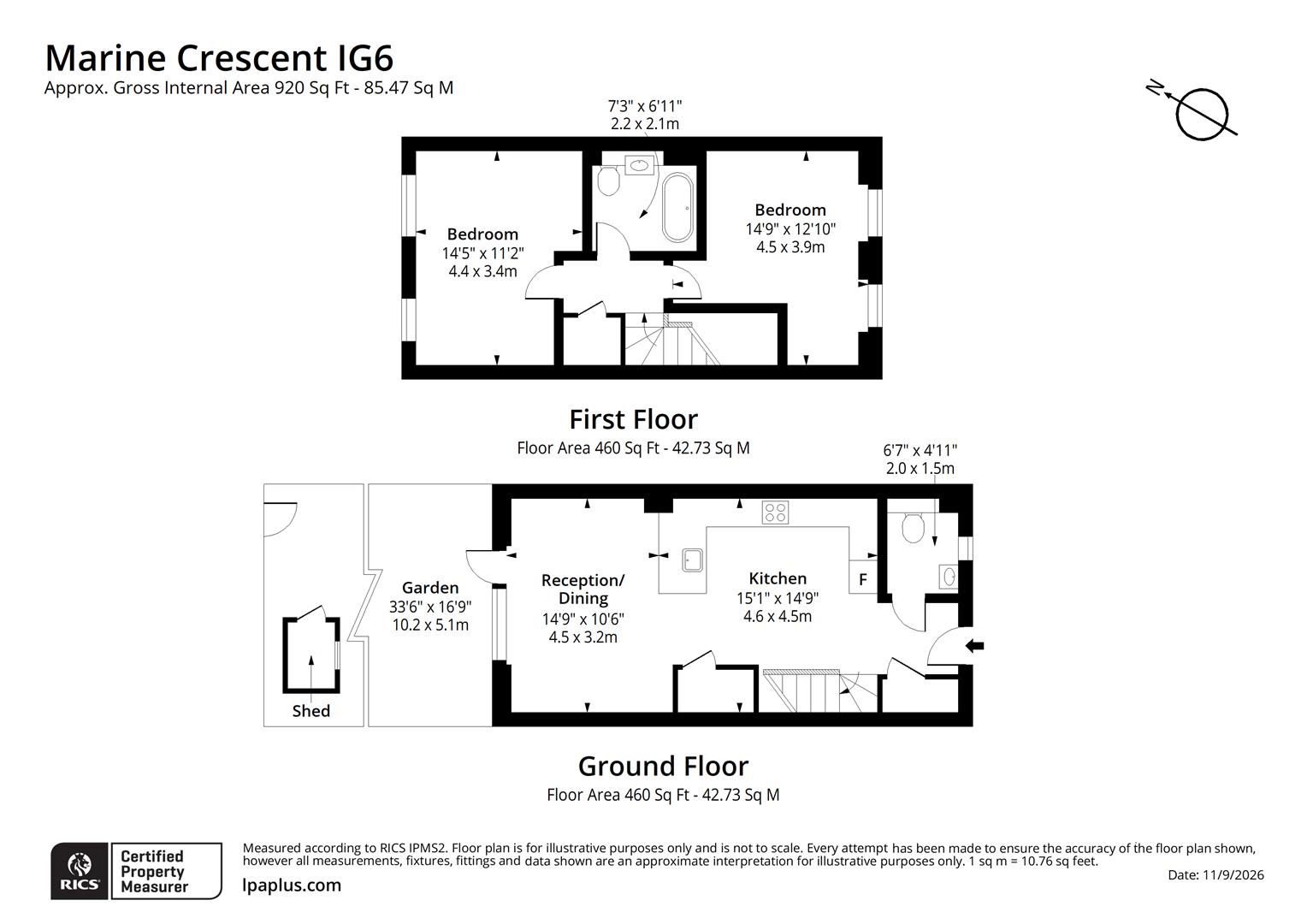 39, Marine Crescent, Ilford floorplan