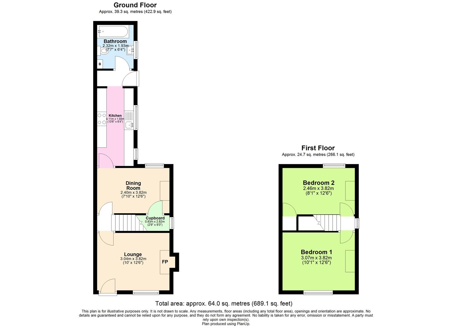 13, Willow Grove, Southam floorplan