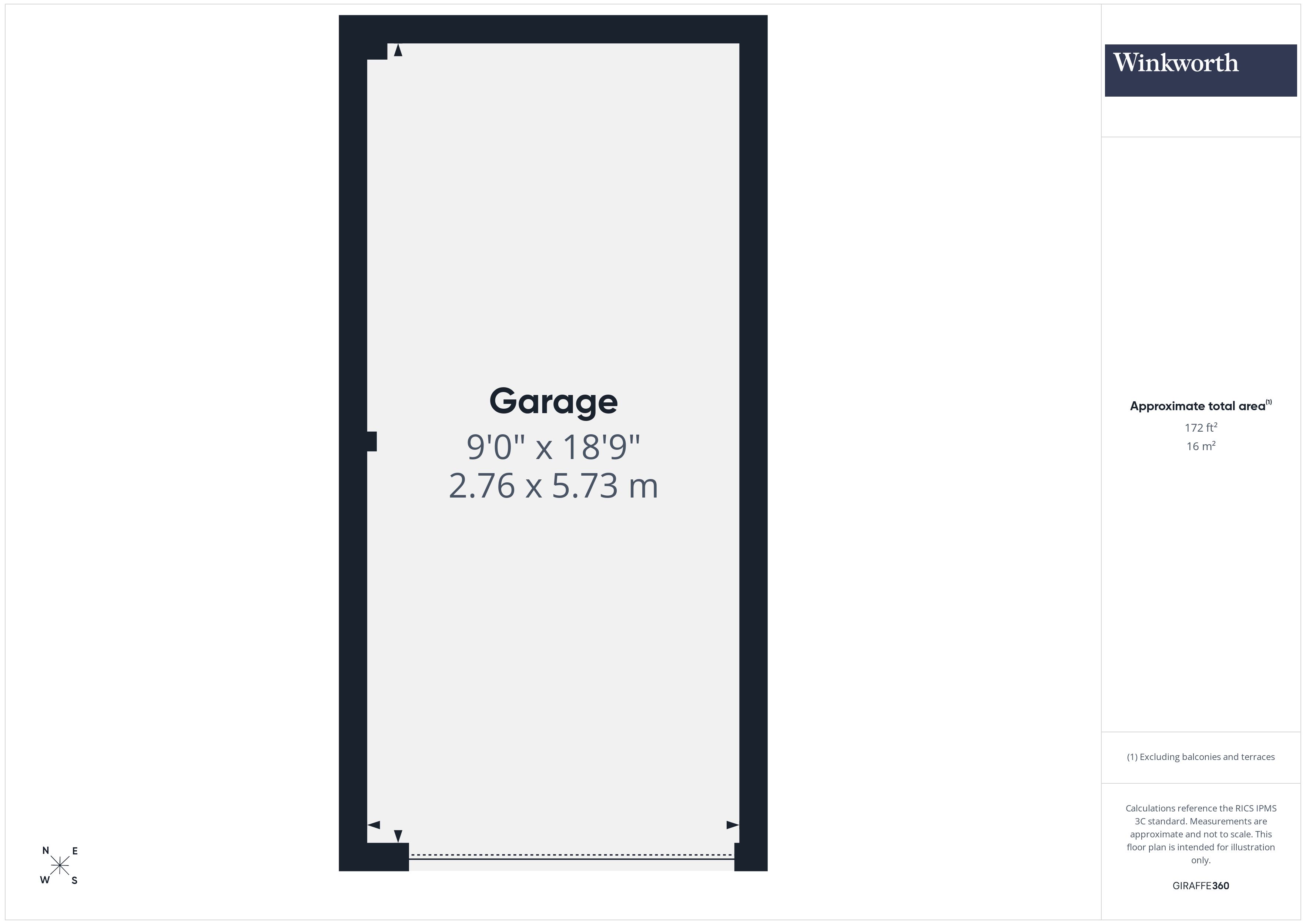 Garage At Sydenham House, 19, Lovelace Road, Surbiton floorplan