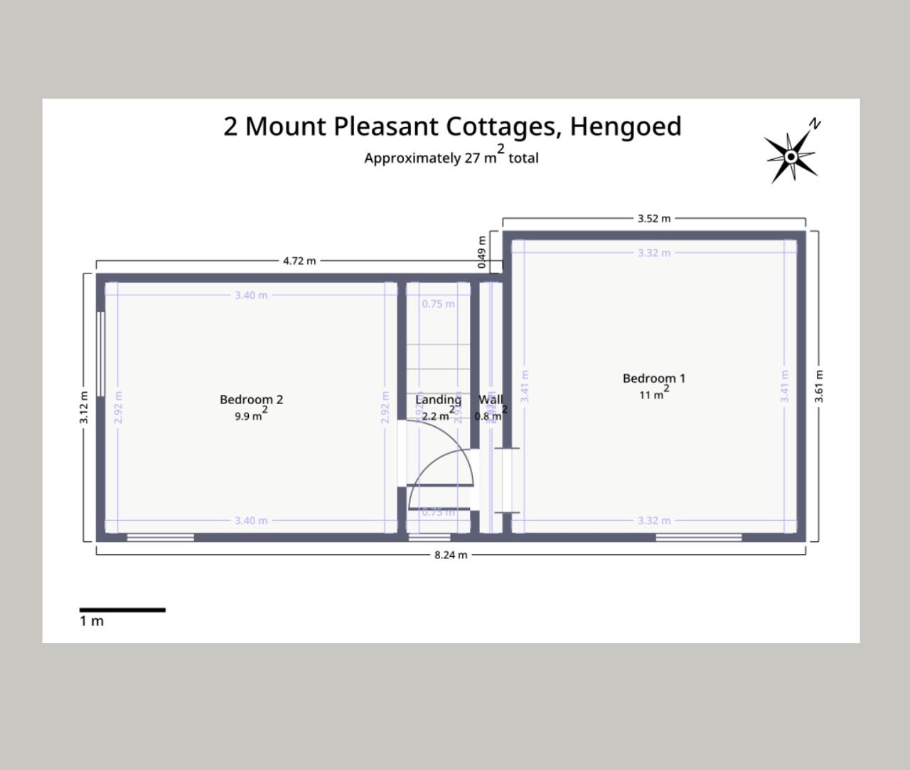 2, Mount Pleasant Cottages, Hengoed floorplan