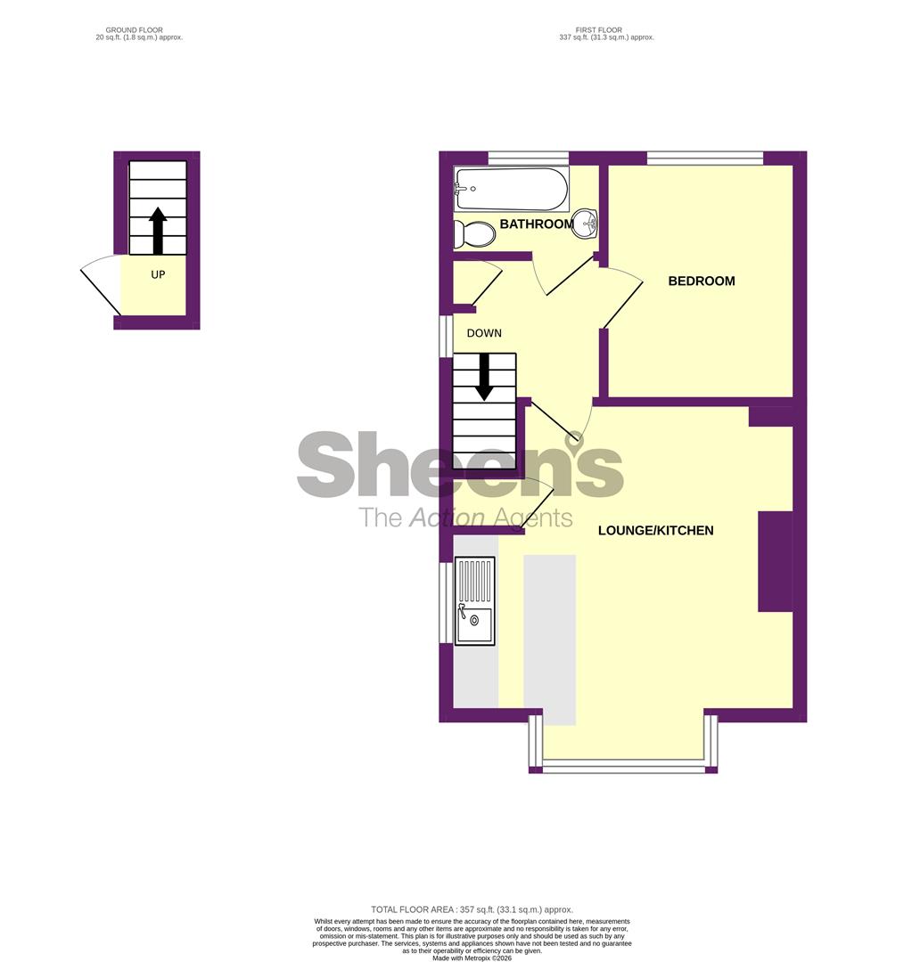 1, Branston Court, Coppins Road, Clacton-On-Sea floorplan