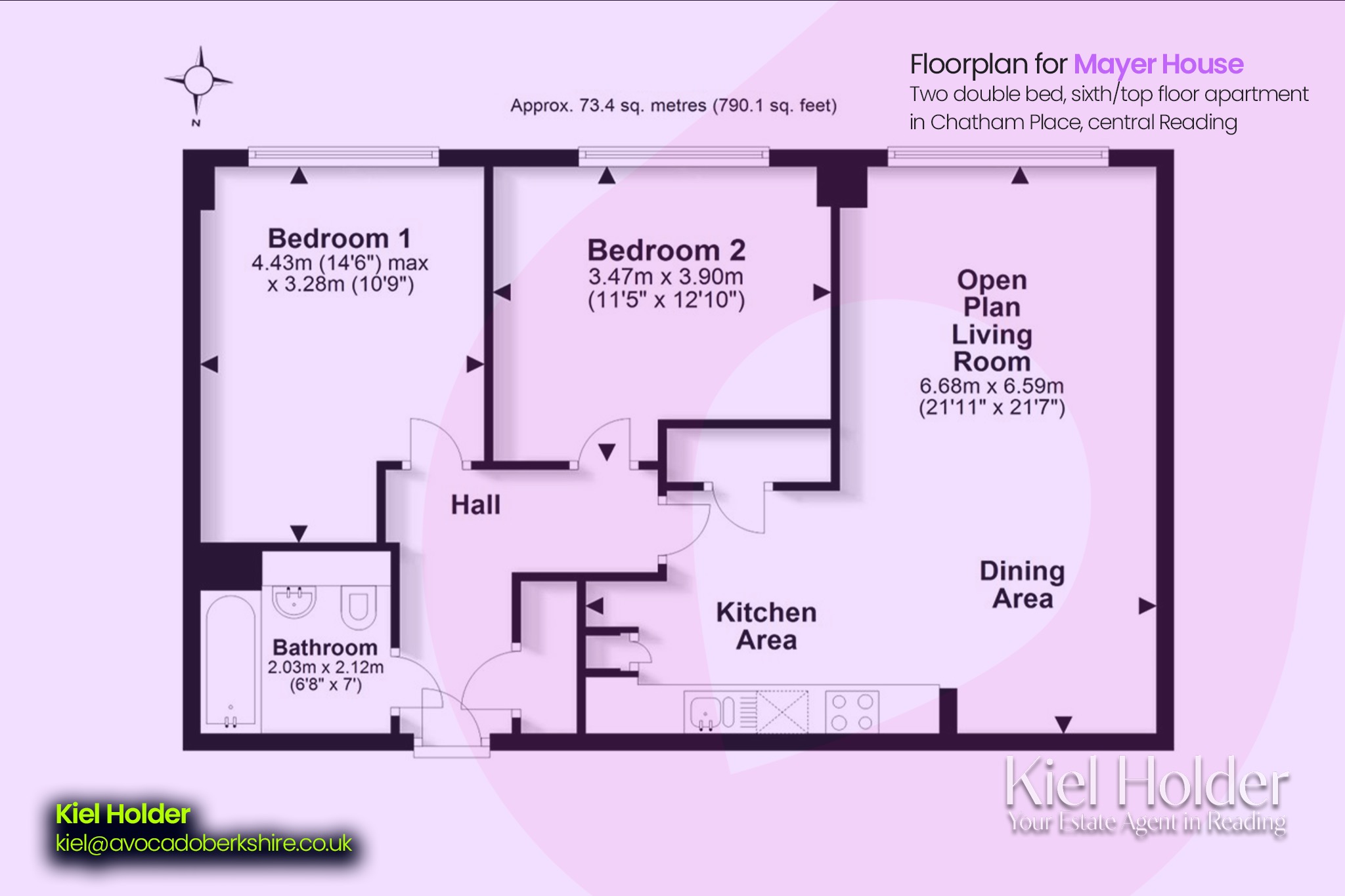 Flat 96, Mayer House, Reading floorplan