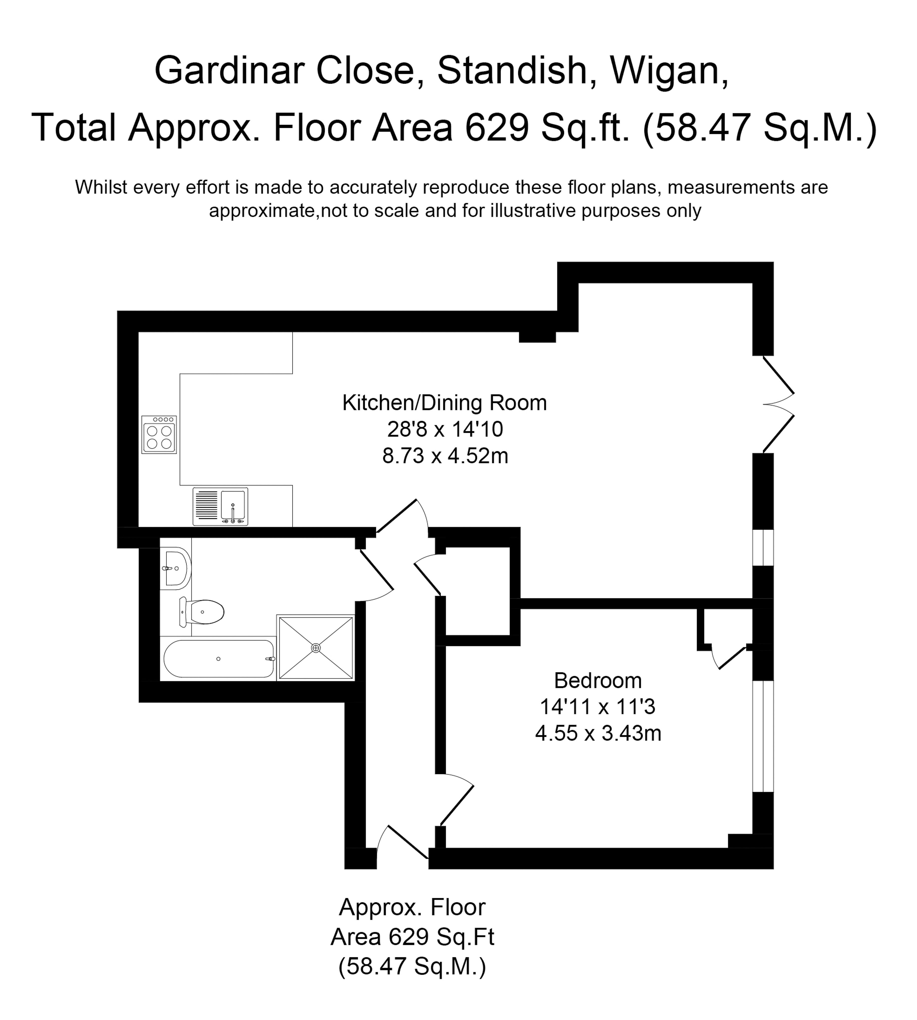 1 Bedrooms Flat for sale in Gardinar Close, Standish, Wigan WN1