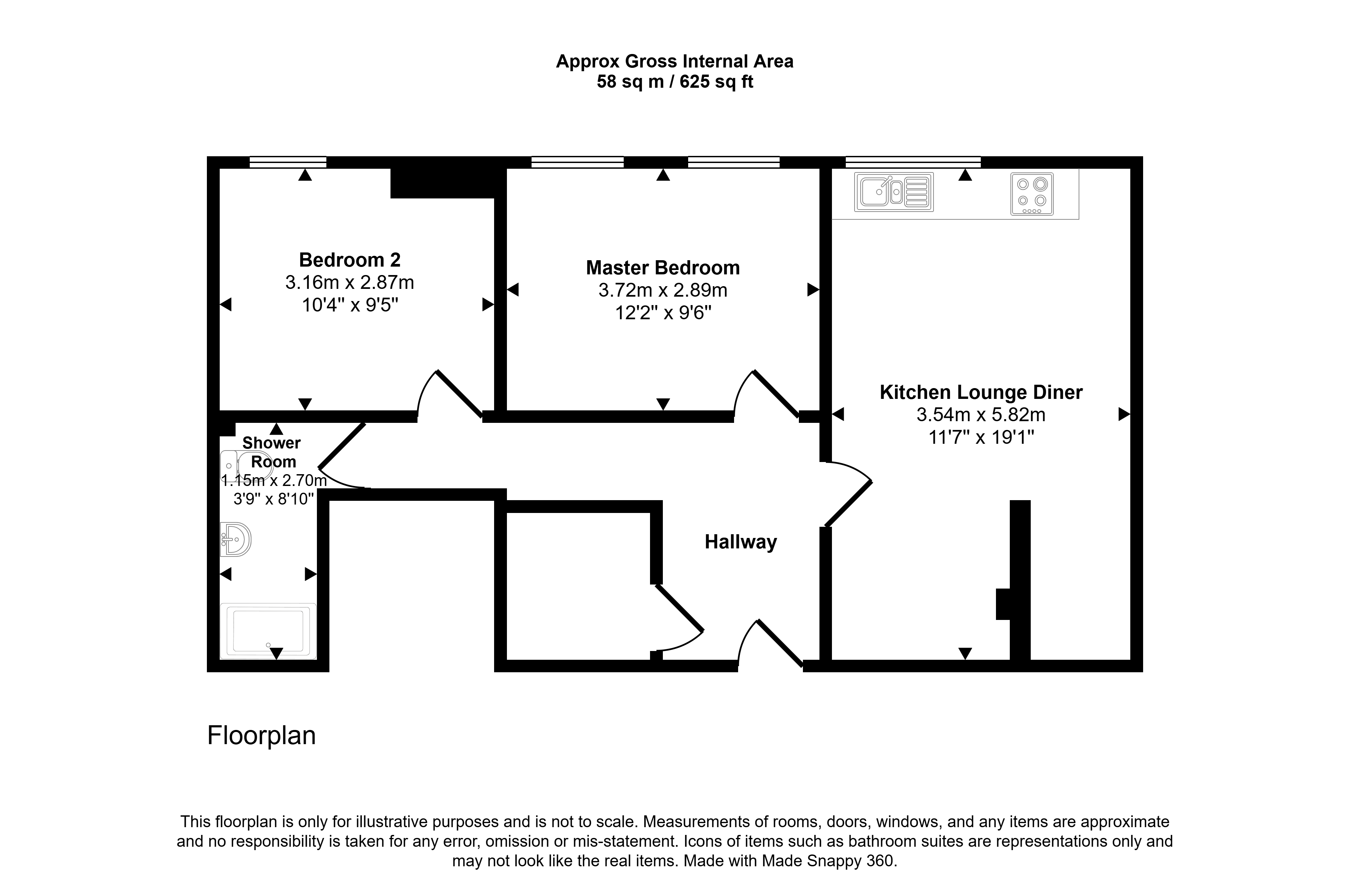2 Clock Tower Court, Goschen Street, Sunderland floorplan