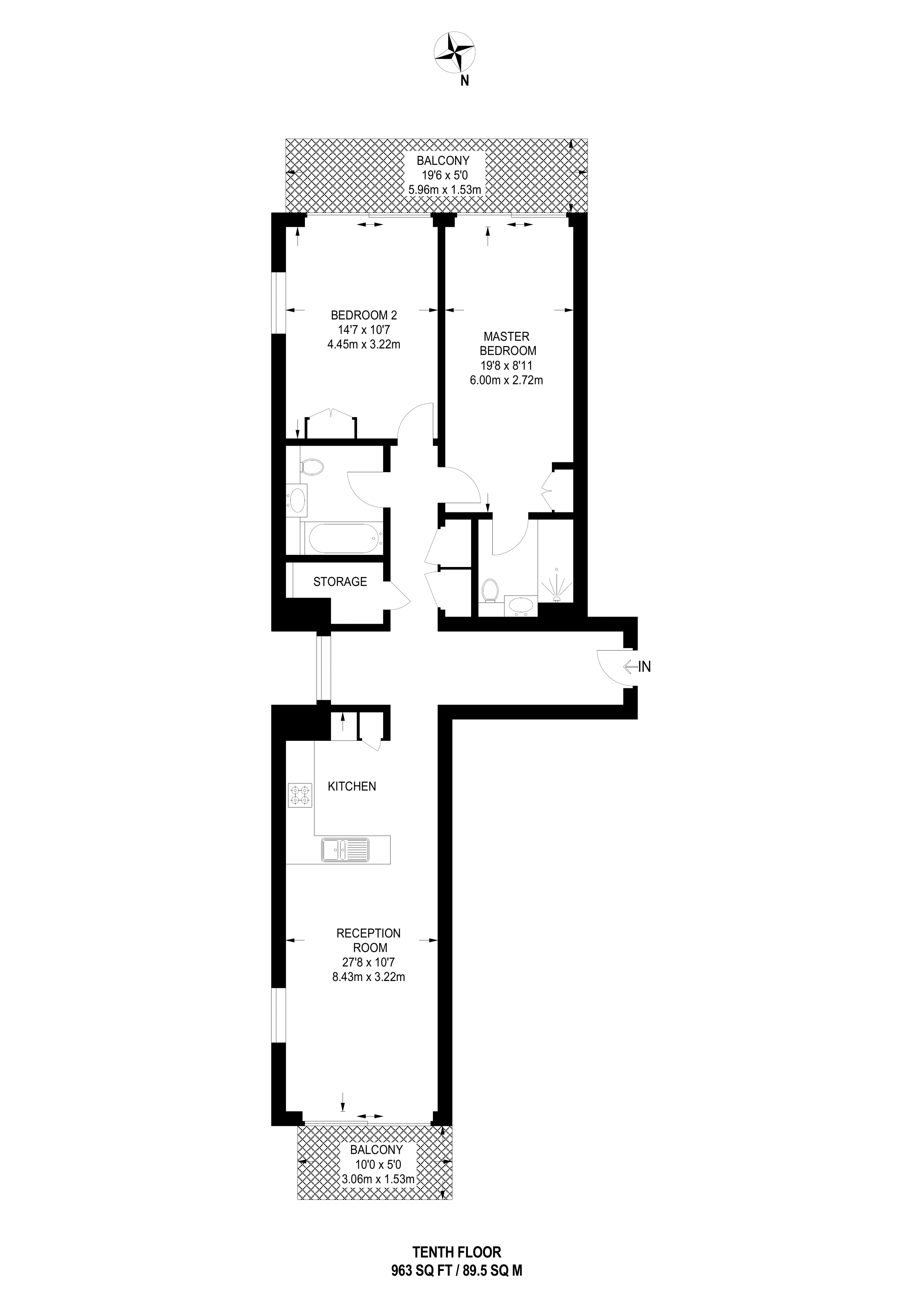 2 Bedrooms Flat to rent in Gwynne Road, Battersea, London SW11