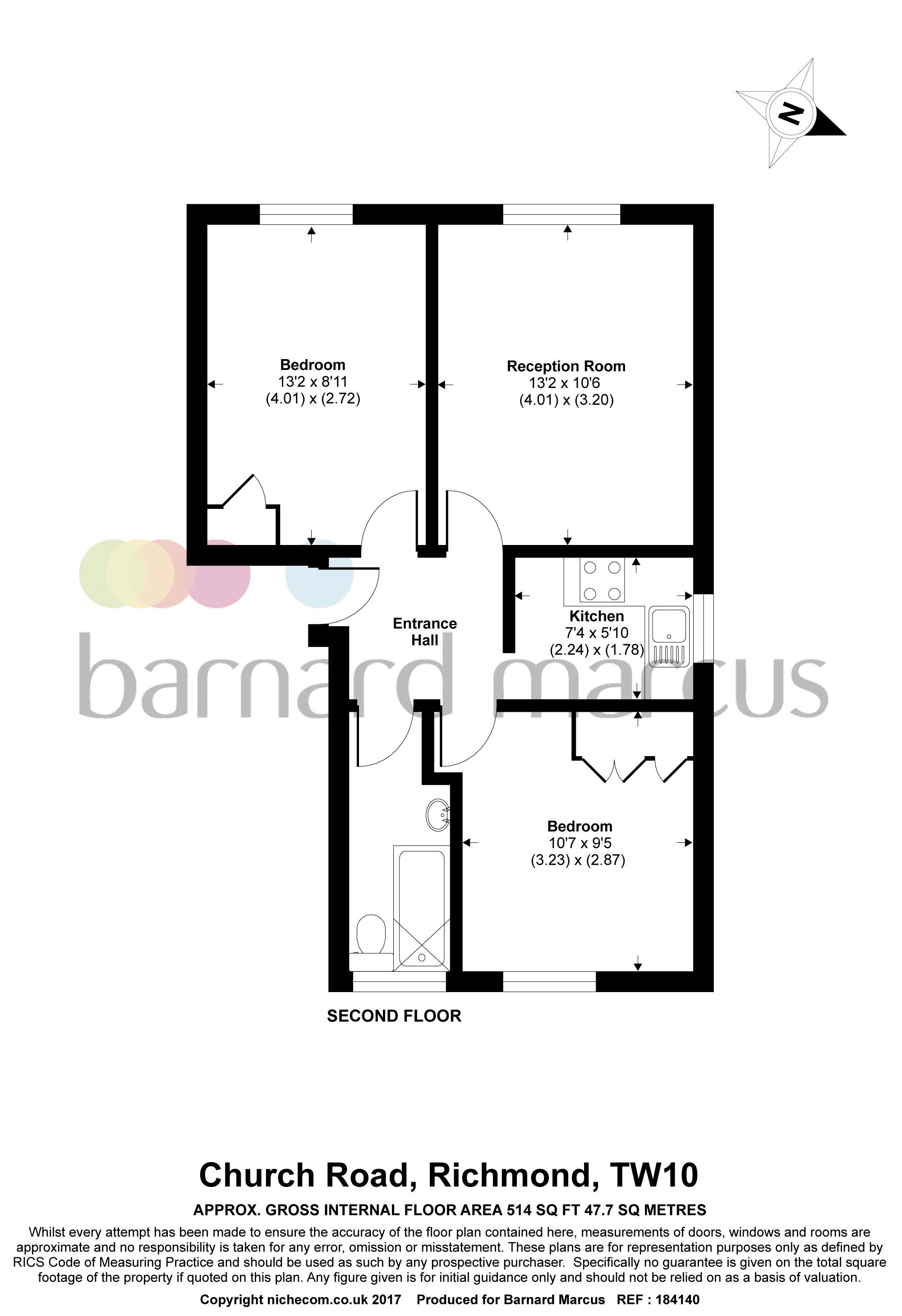 2 Bedrooms Flat to rent in Church Road, Richmond TW10