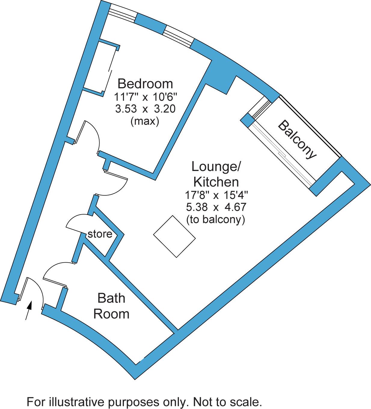 Flat 34, Candle House, 1, Wharf Approach, West Yorkshire floorplan