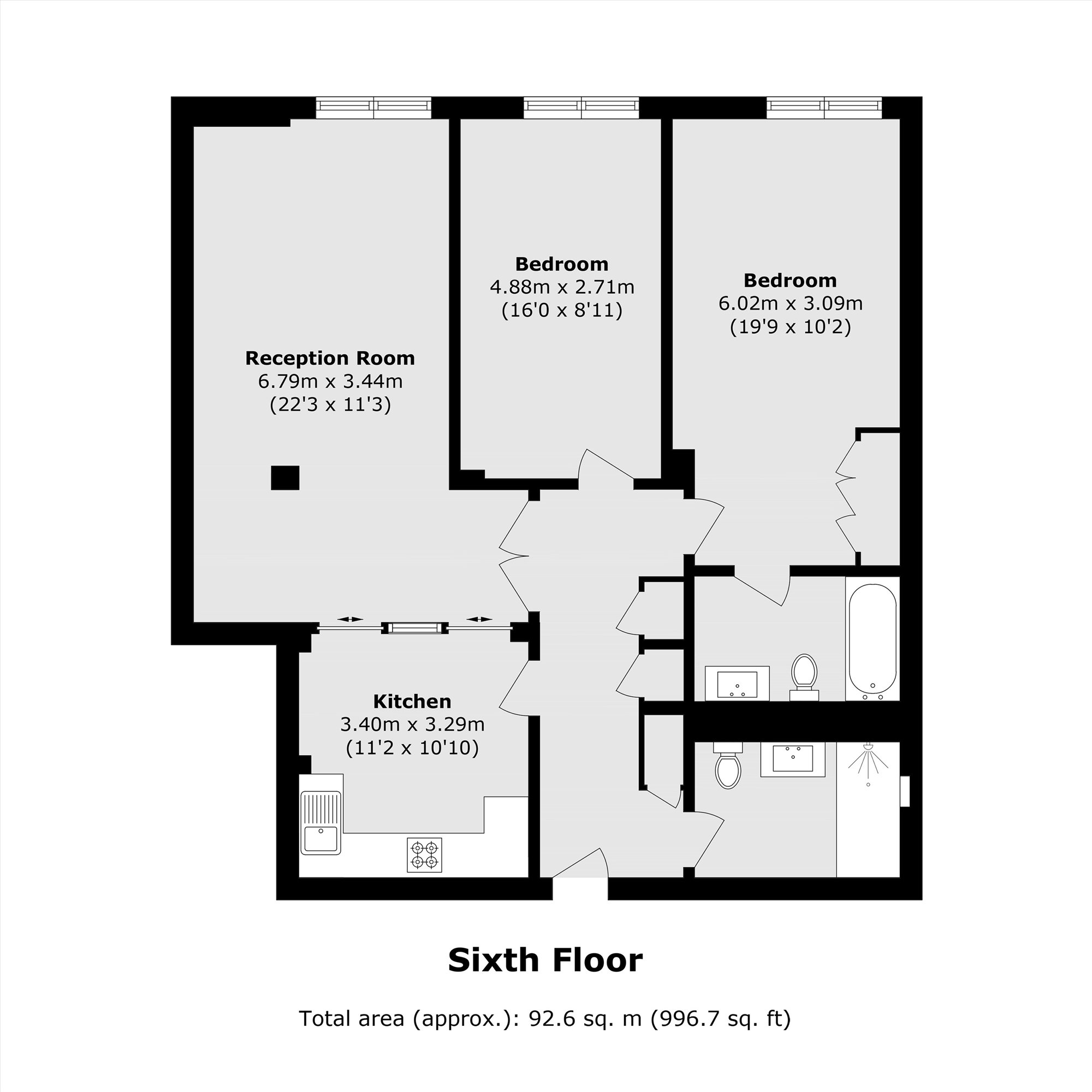 Flat 49, Bloomsbury Mansions, 13-16, Russell Square, London floorplan