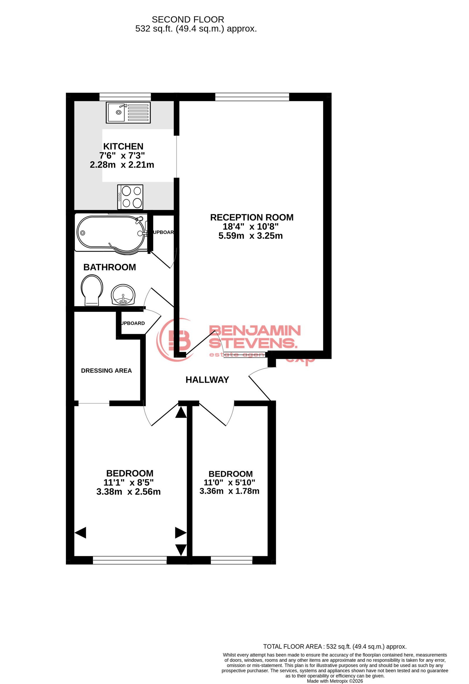 23 Gatting Close, Pavilion Way, Edgware floorplan