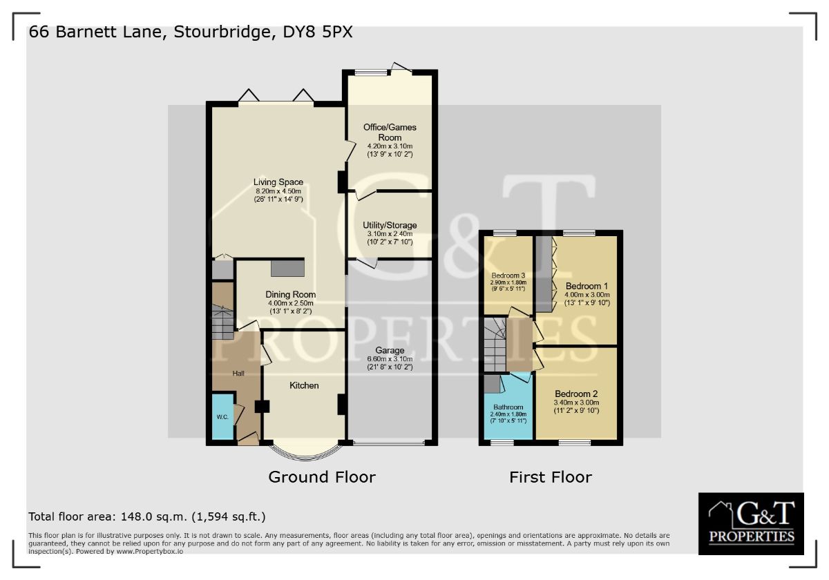 66 Barnett Lane, Stourbridge floorplan