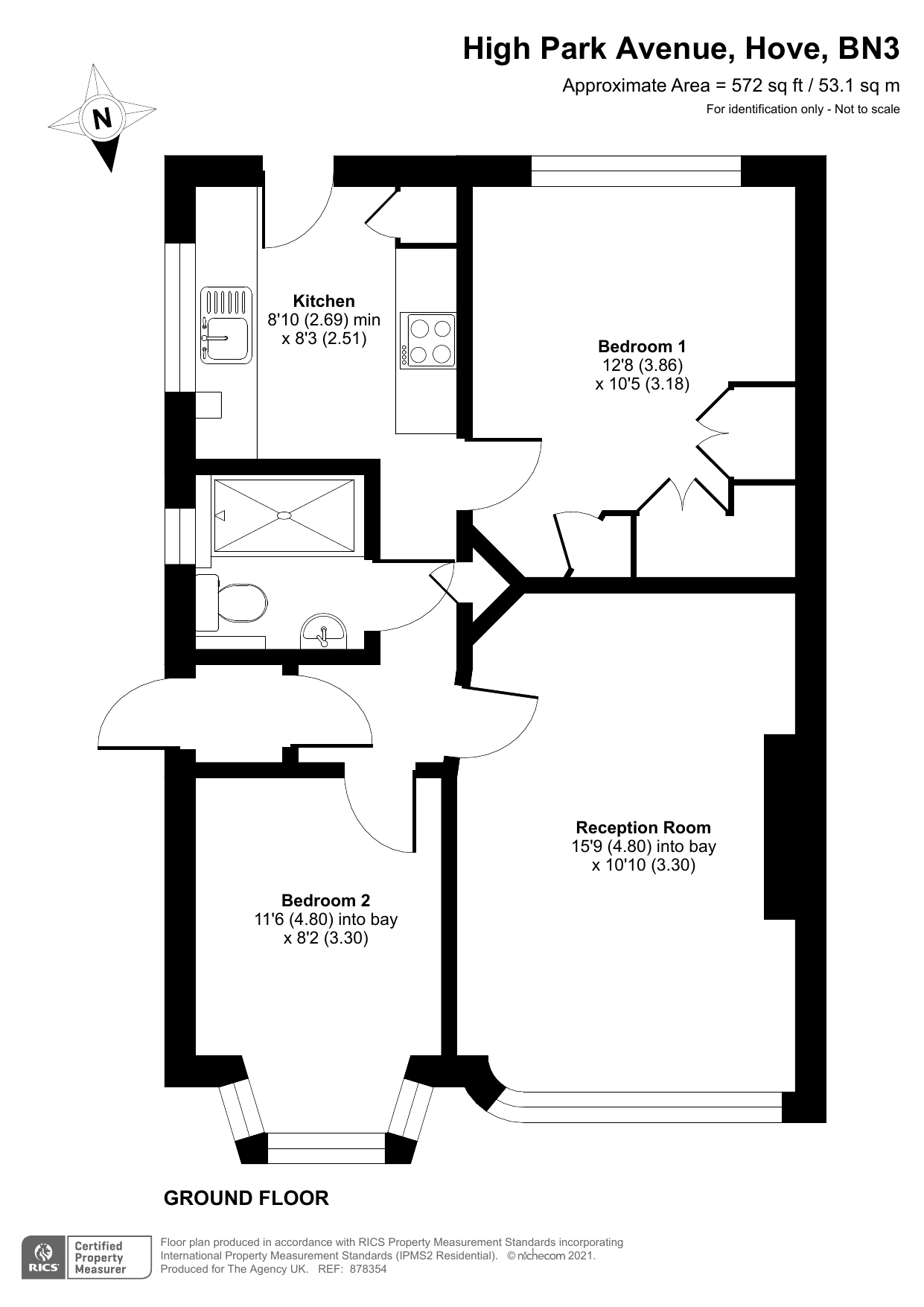 High Park Avenue, Hove, East Sussex BN3, 2 bedroom bungalow for sale