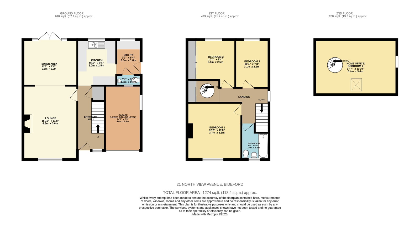 21 North View Avenue, Bideford floorplan