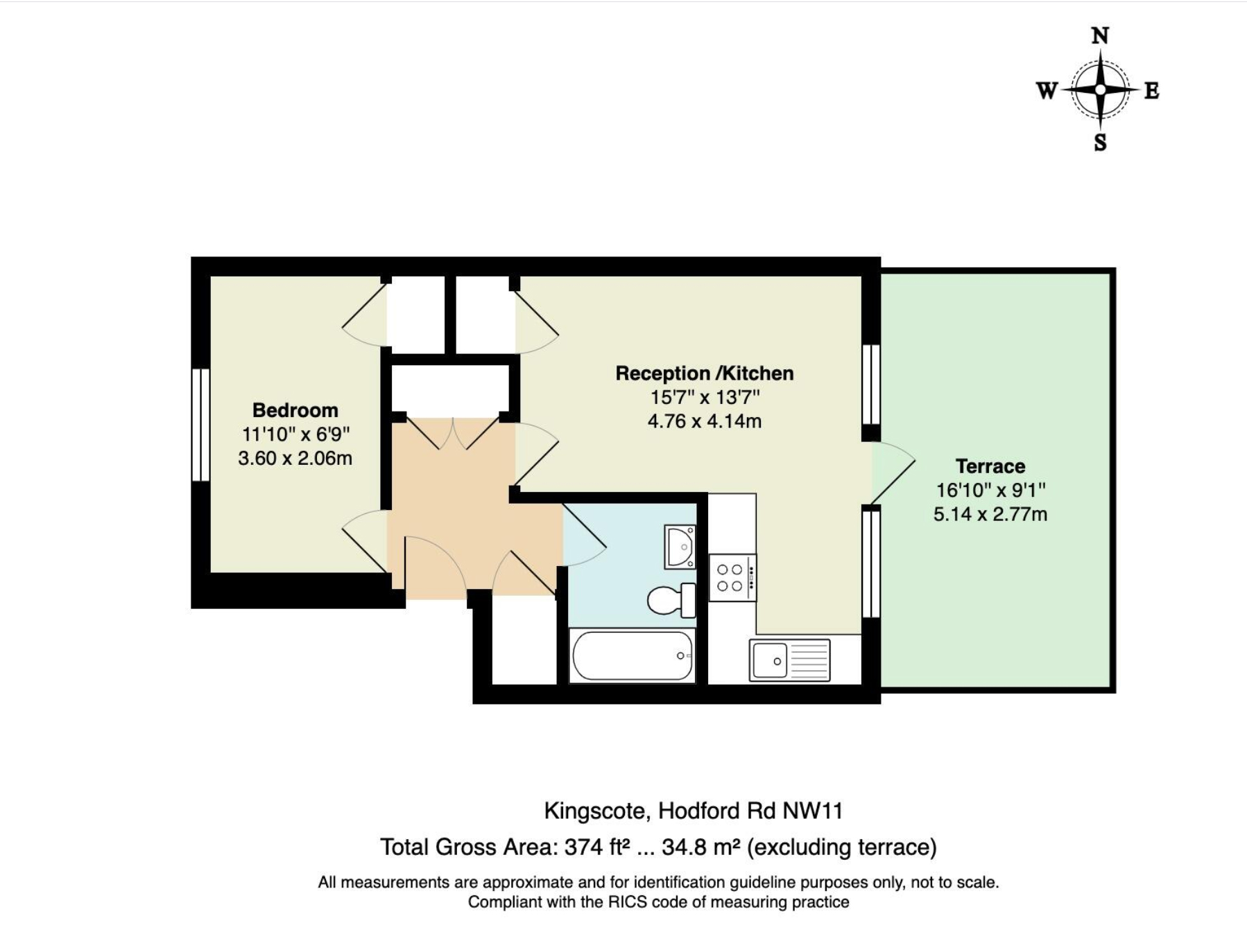Flat 15 Kingscote, Hodford Road, London floorplan