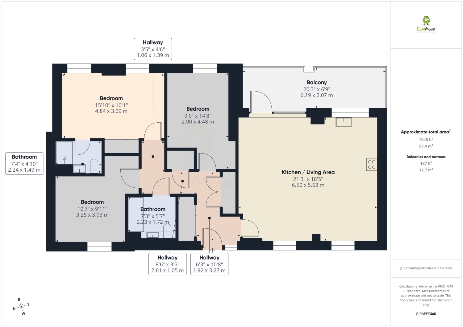 Flat 102, Crane Court, 3 Wagtail Walk, London floorplan
