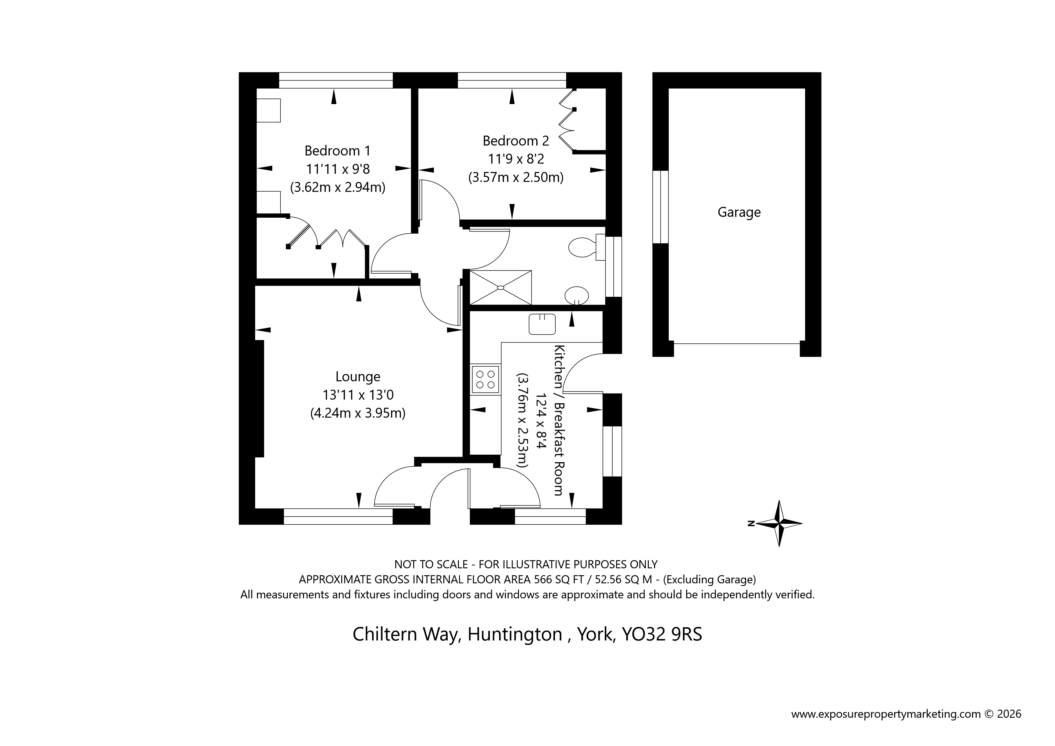 20, Chiltern Way, York floorplan