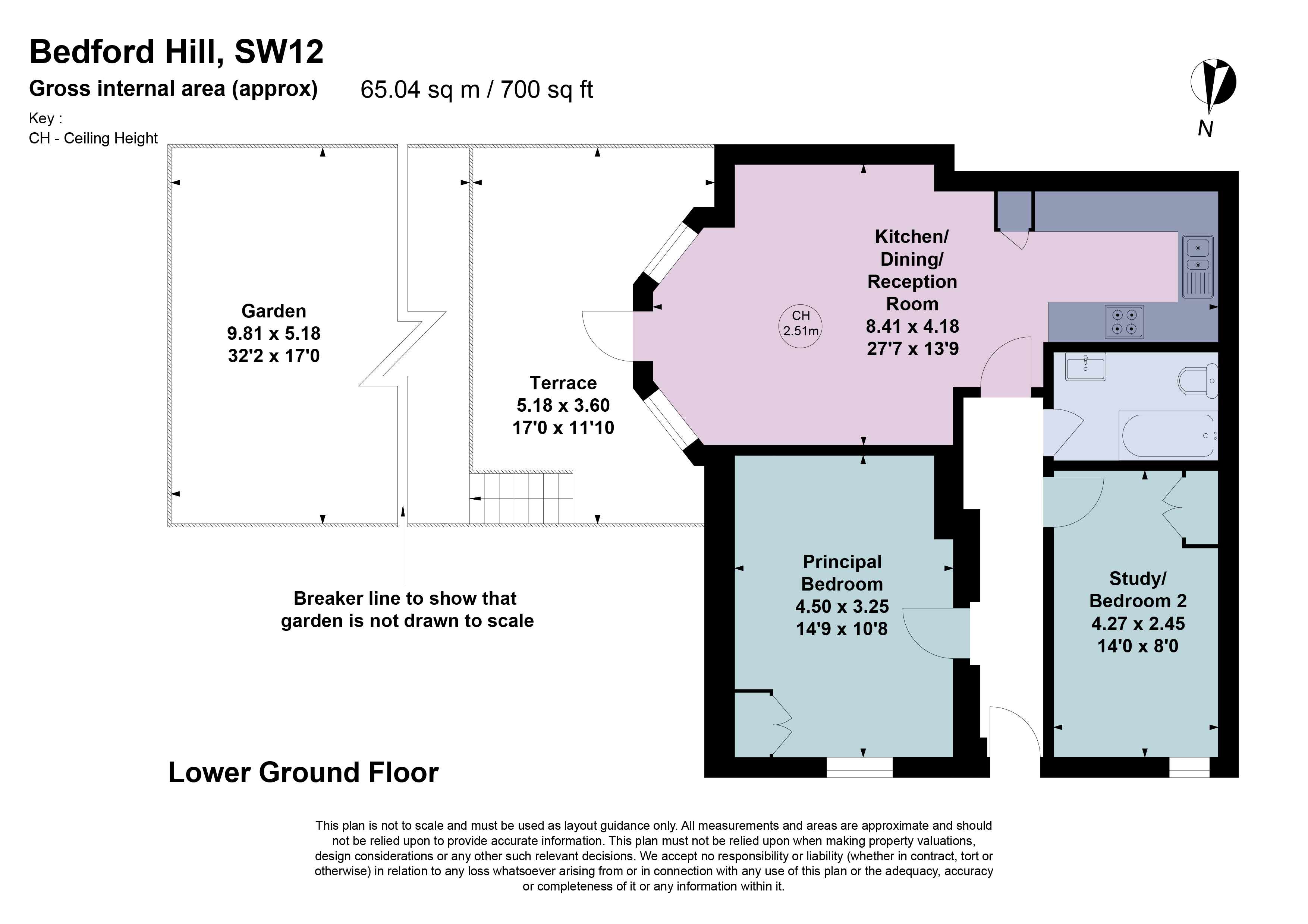 Flat B, 119, Bedford Hill, London floorplan