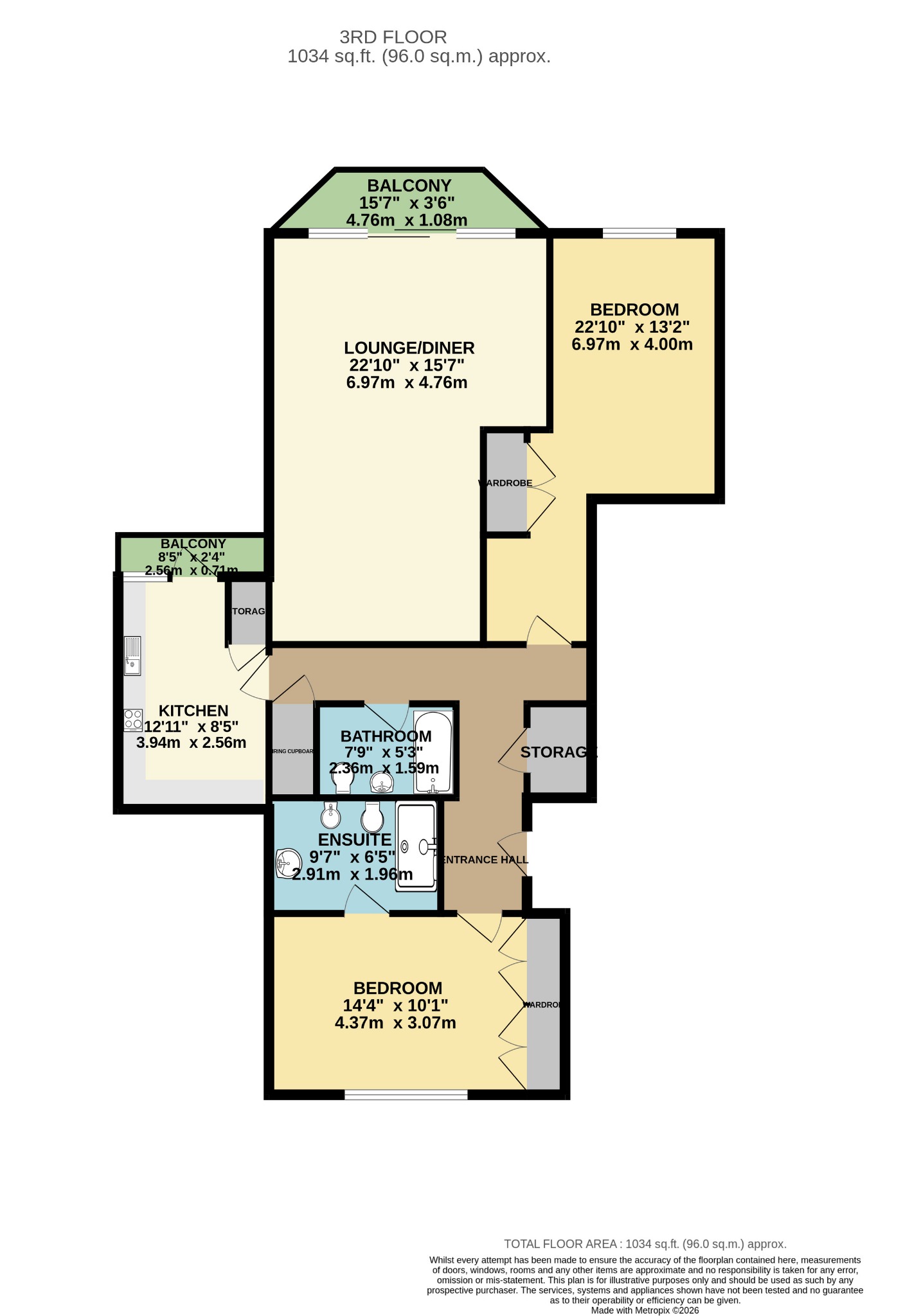 Flat 22, Keverstone Court, Bournemouth floorplan