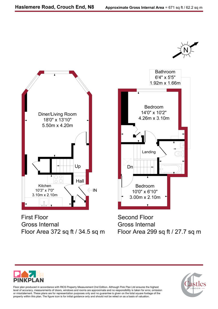 Flat 3, 28, Haslemere, London floorplan
