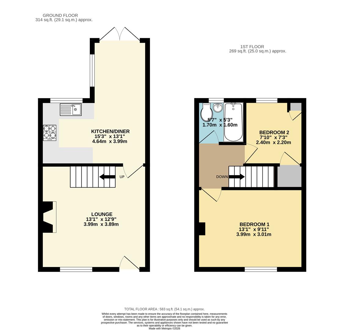 Thames Cottage, South End, Roos floorplan