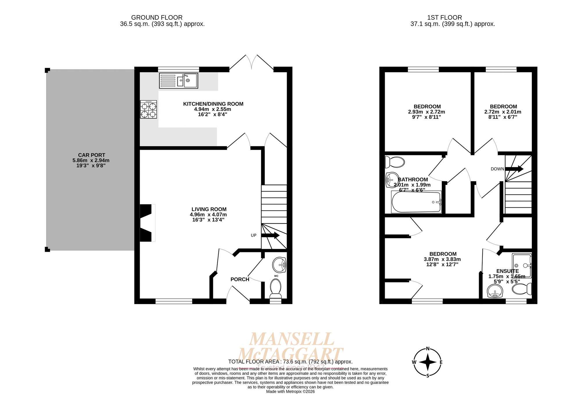 26 Rathbone Crescent, Horley floorplan