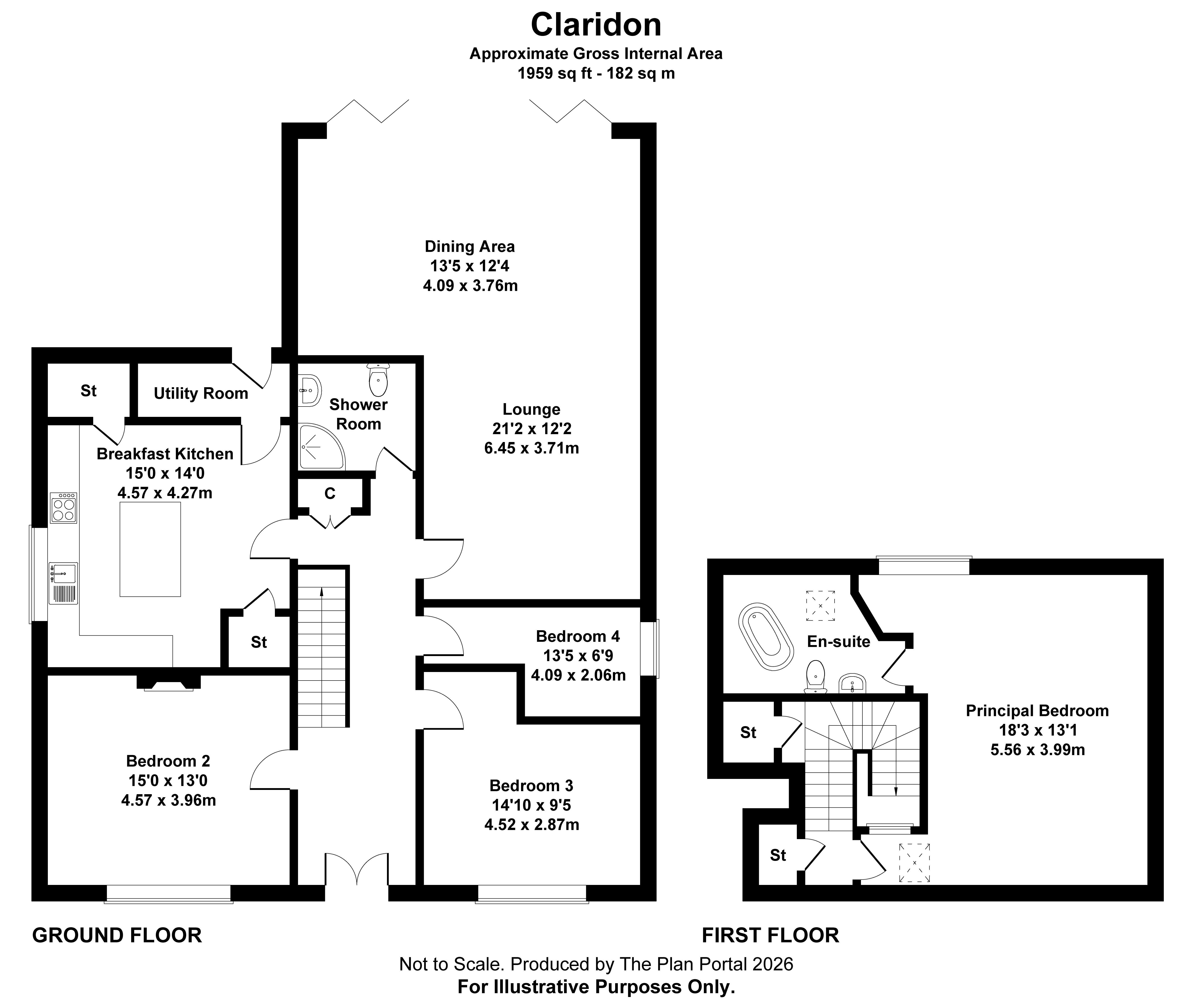 Claridon, 10, St. Leonards Road, Telford floorplan