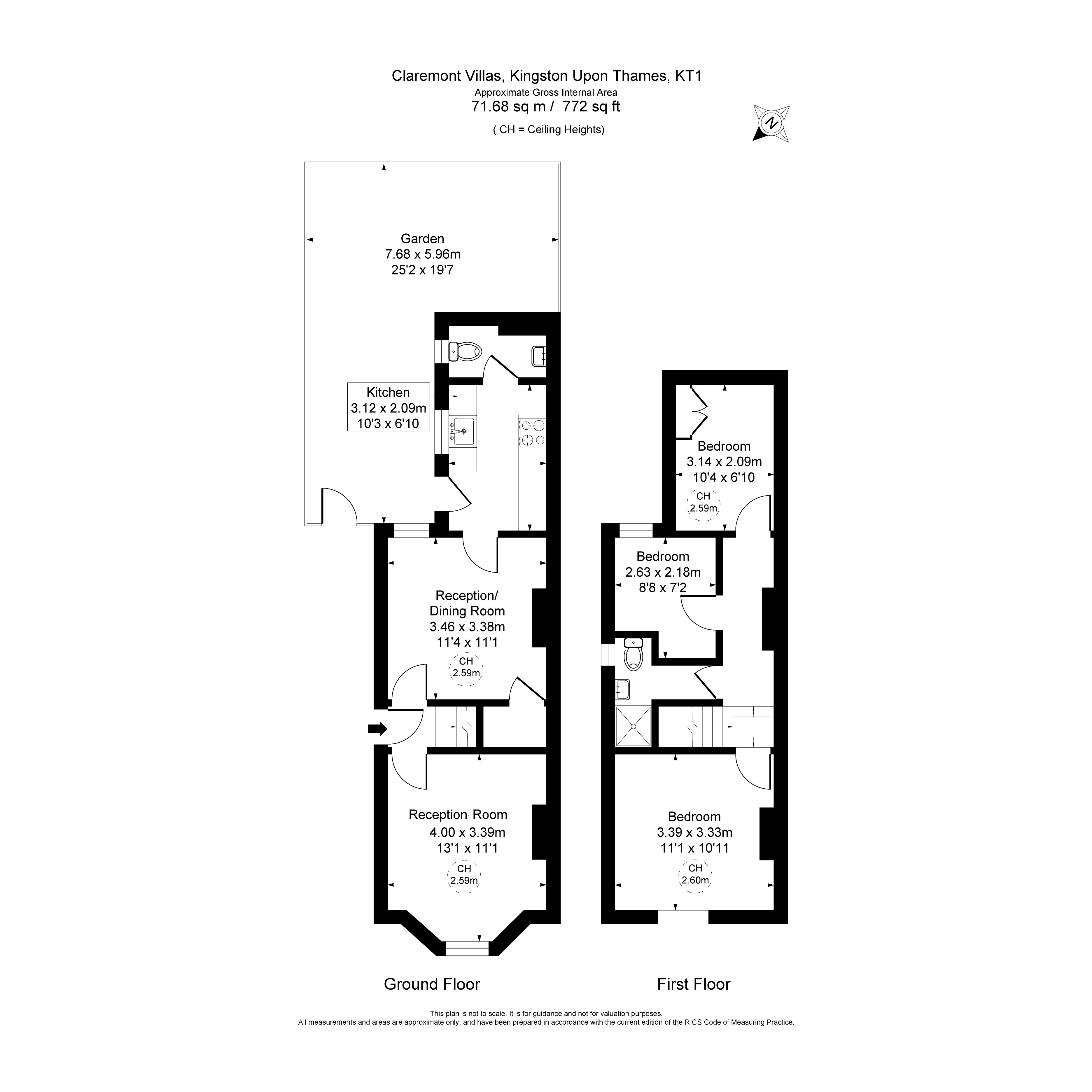2 Claremont Villas, Hawks Road, Kingston Upon Thames floorplan