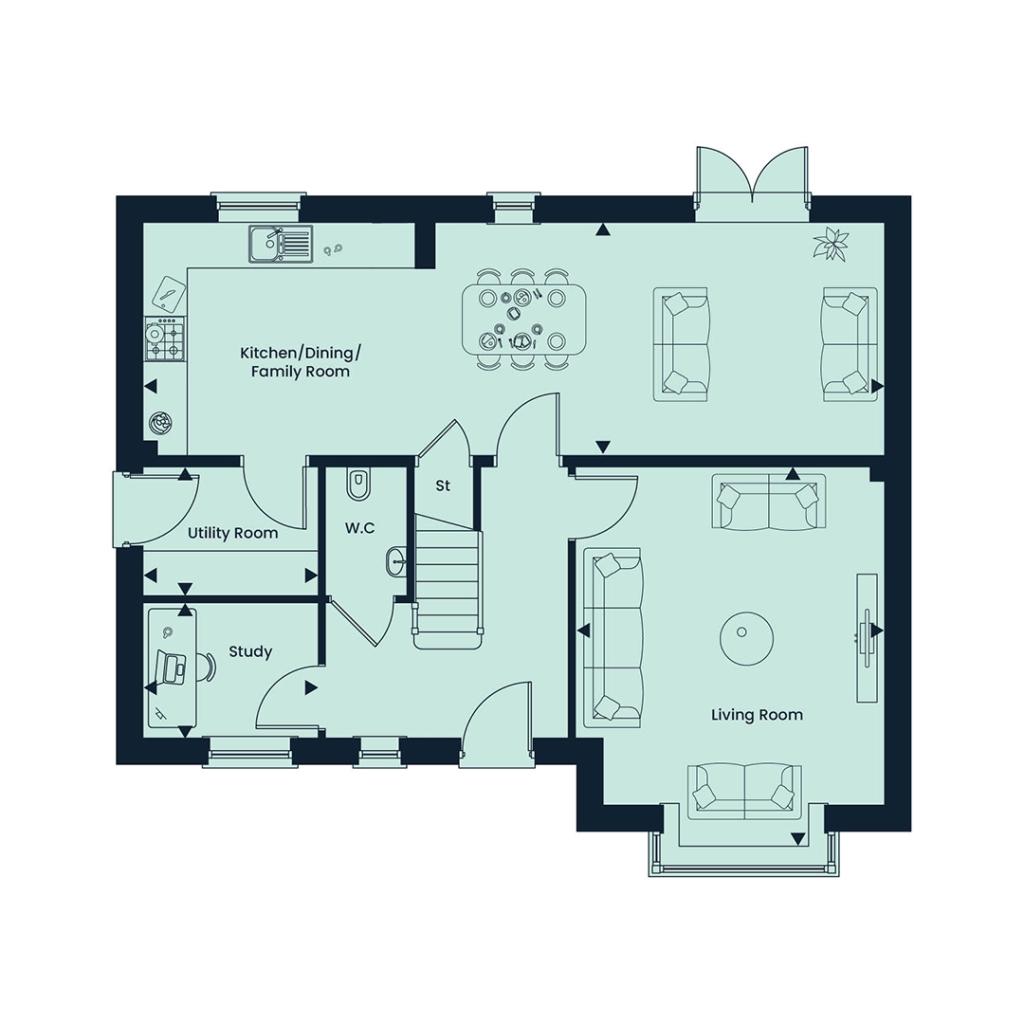 8, Long Meadow, Redhills, Exeter floorplan