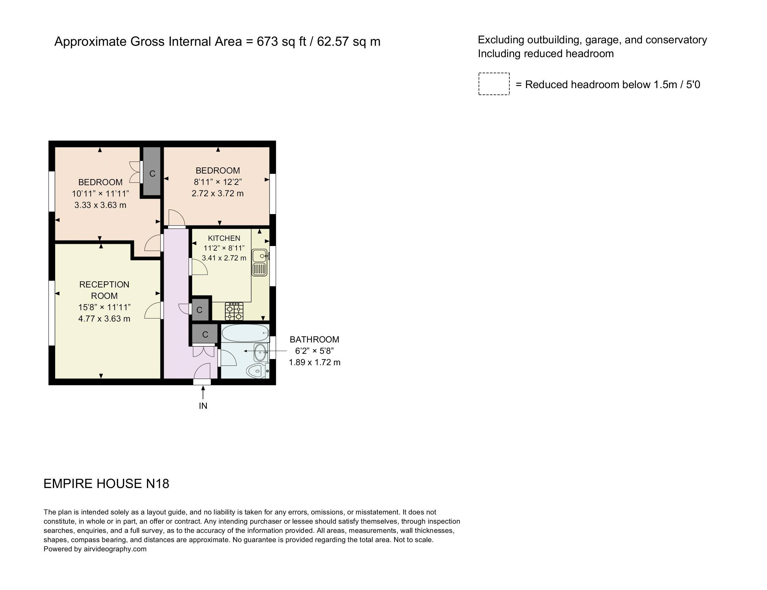 Flat 22 Empire House, Great Cambridge Road, London floorplan